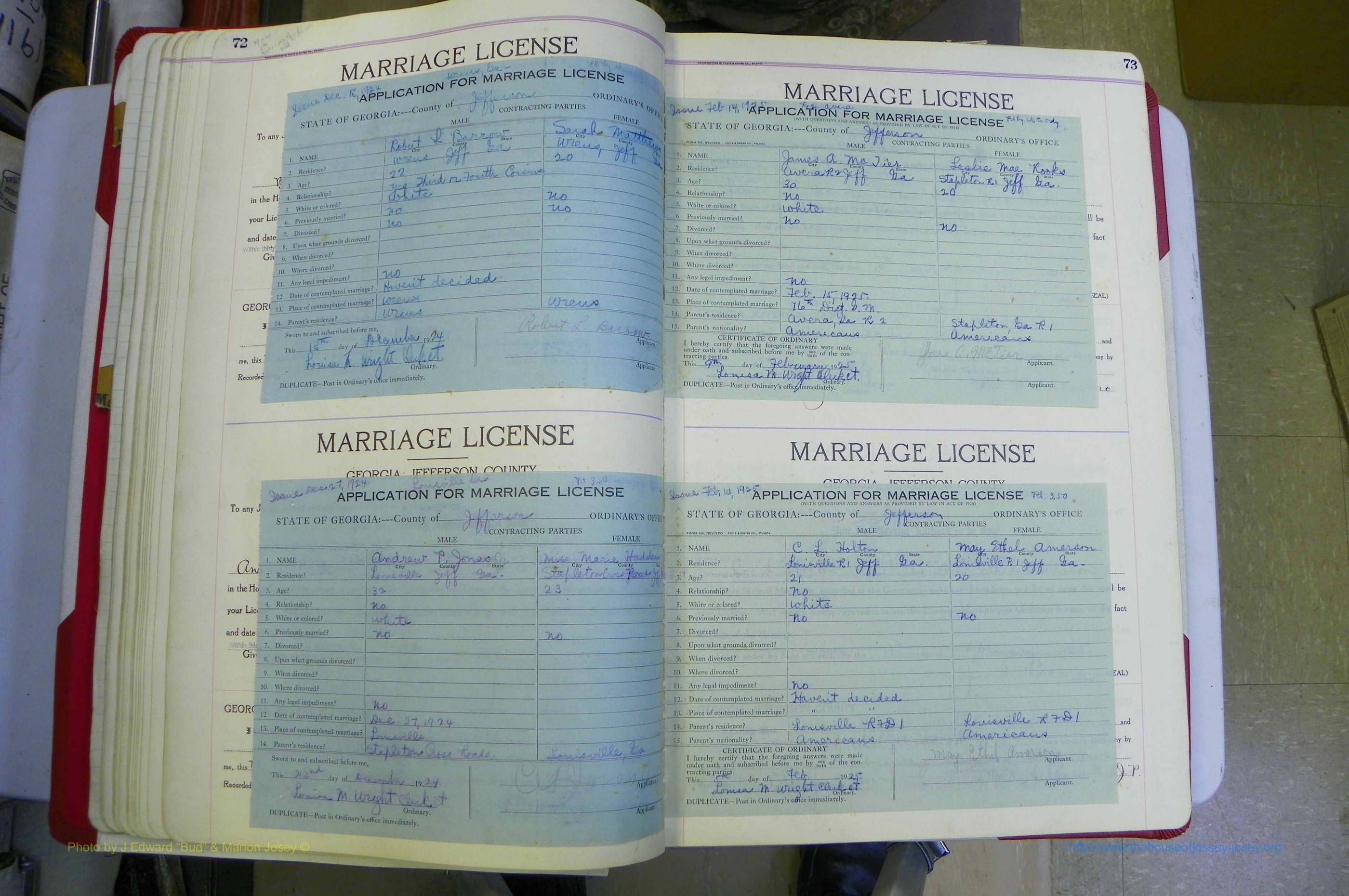 Jefferson Co, GA, Marriages Book C, 1922 - 1941, White (75).JPG