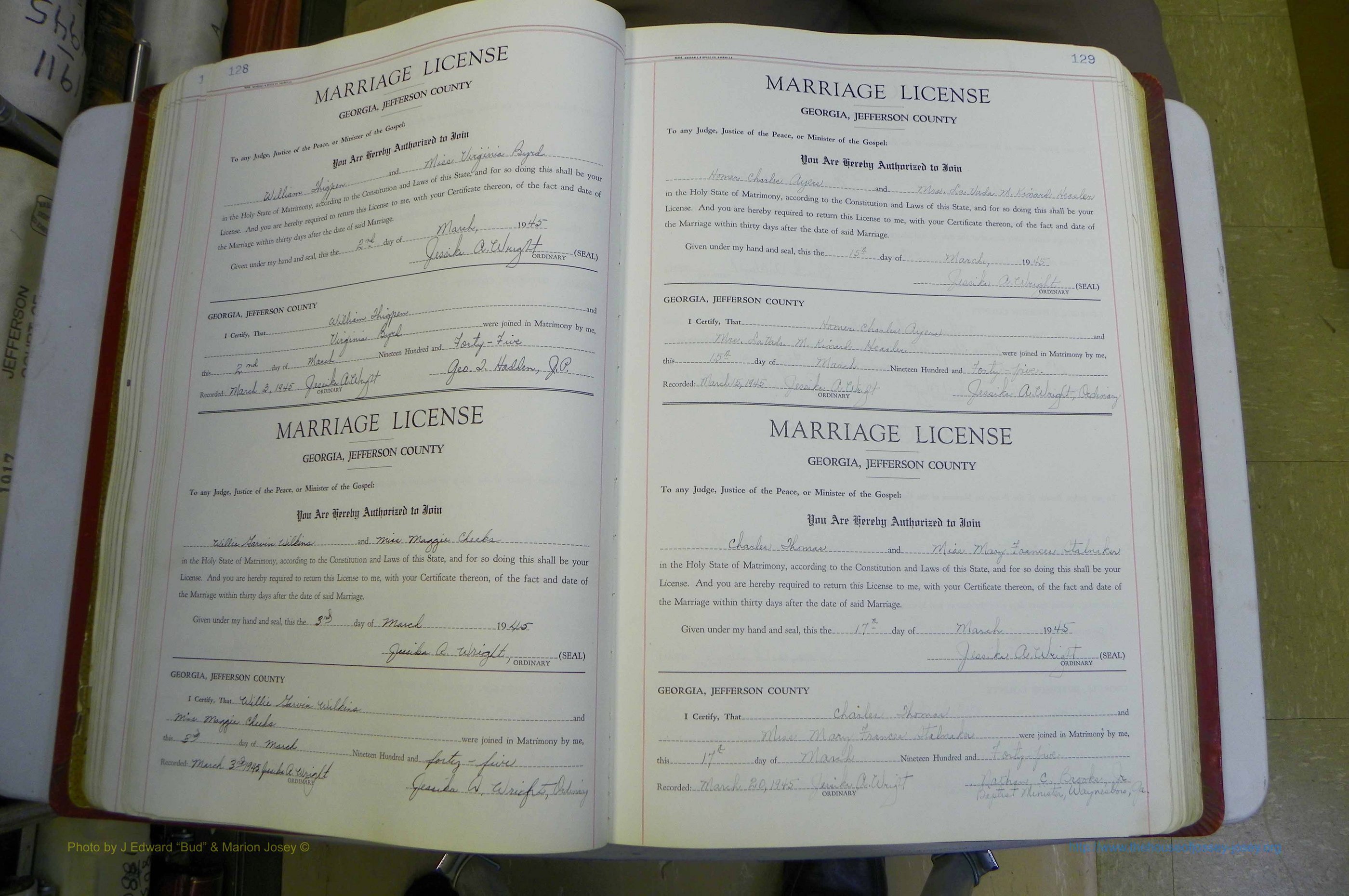 Jefferson Co, GA, Marriages Book D, 1941 - 1953, White (116).JPG