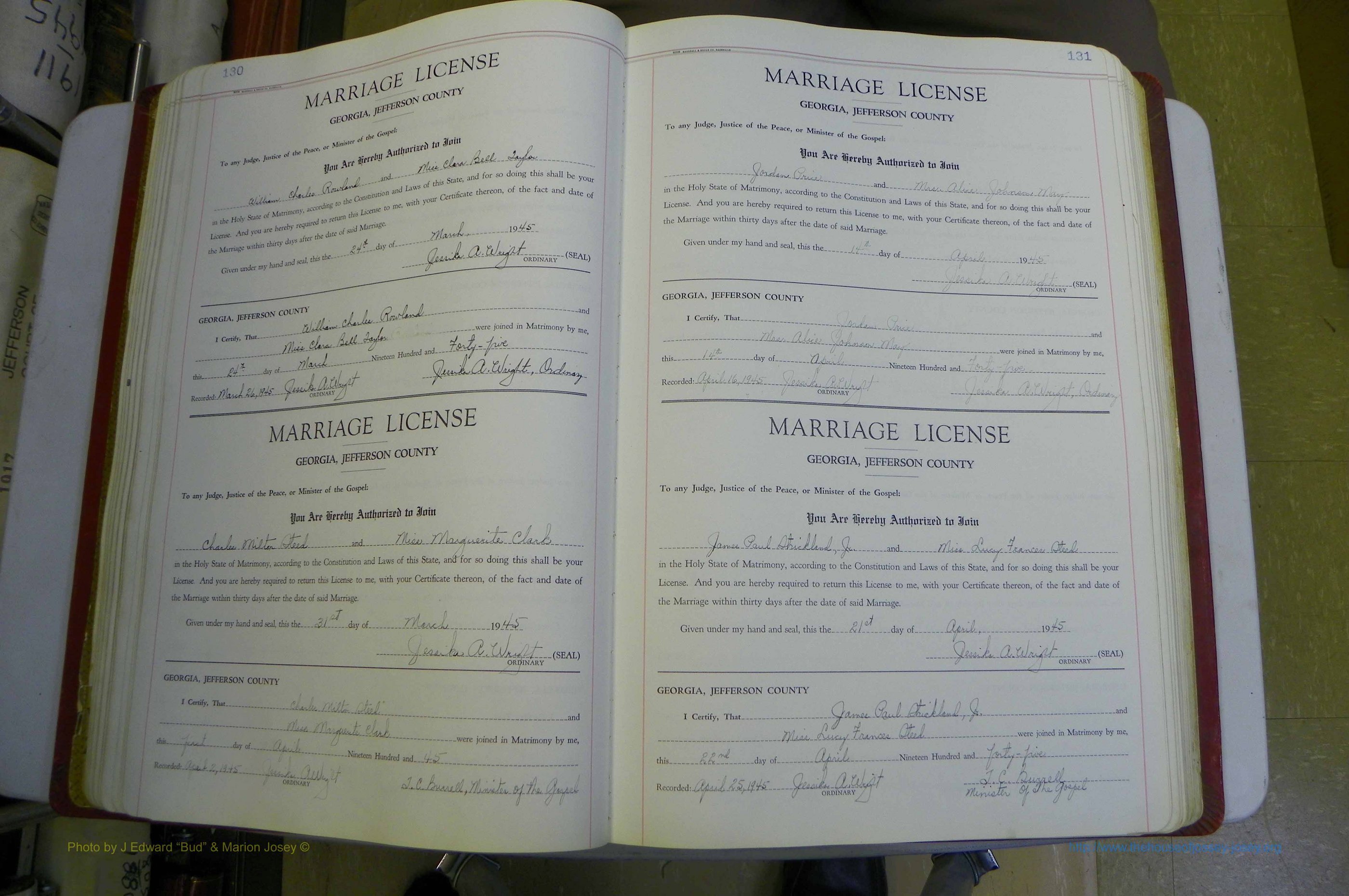 Jefferson Co, GA, Marriages Book D, 1941 - 1953, White (117).JPG