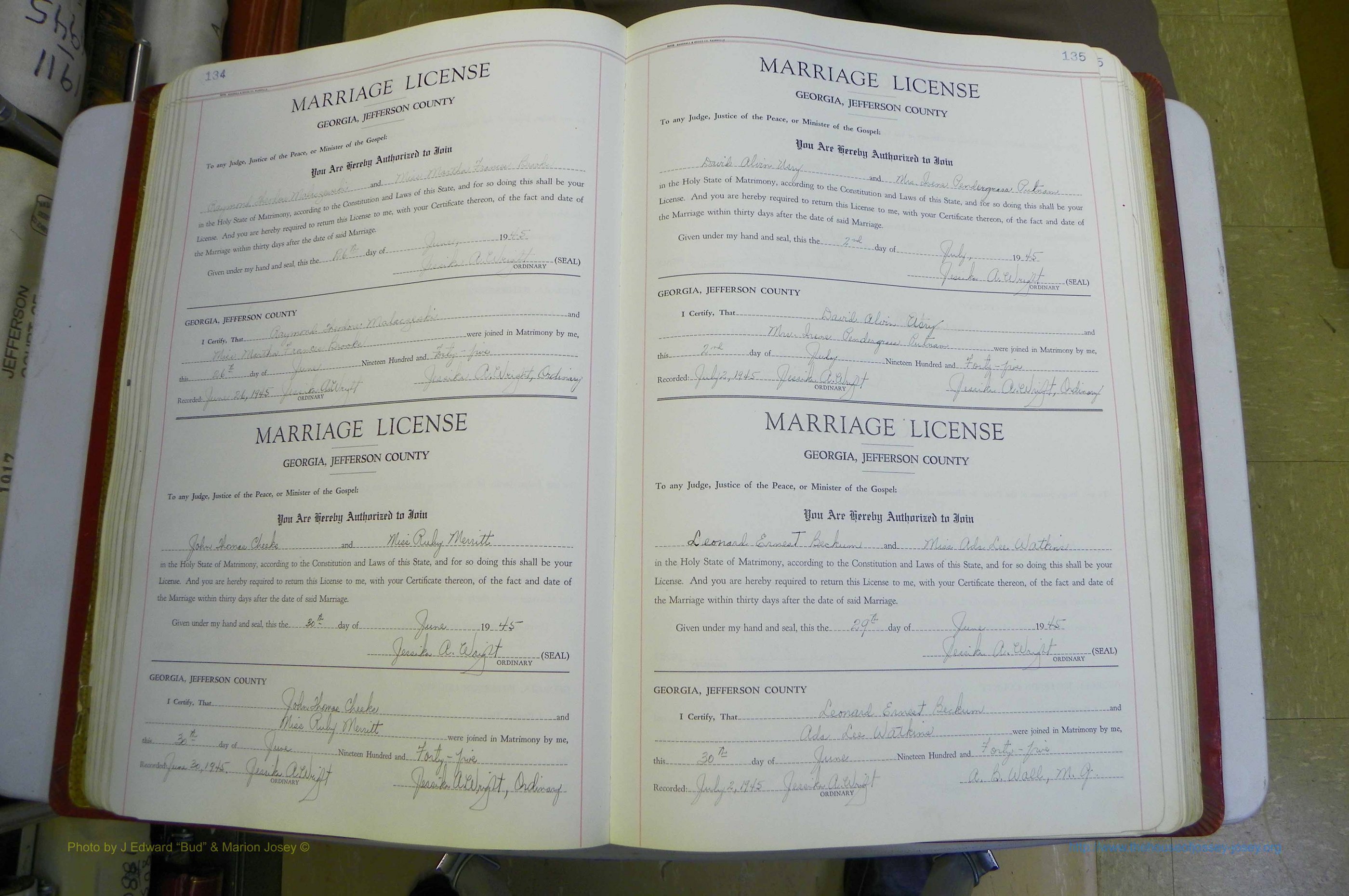 Jefferson Co, GA, Marriages Book D, 1941 - 1953, White (119).JPG