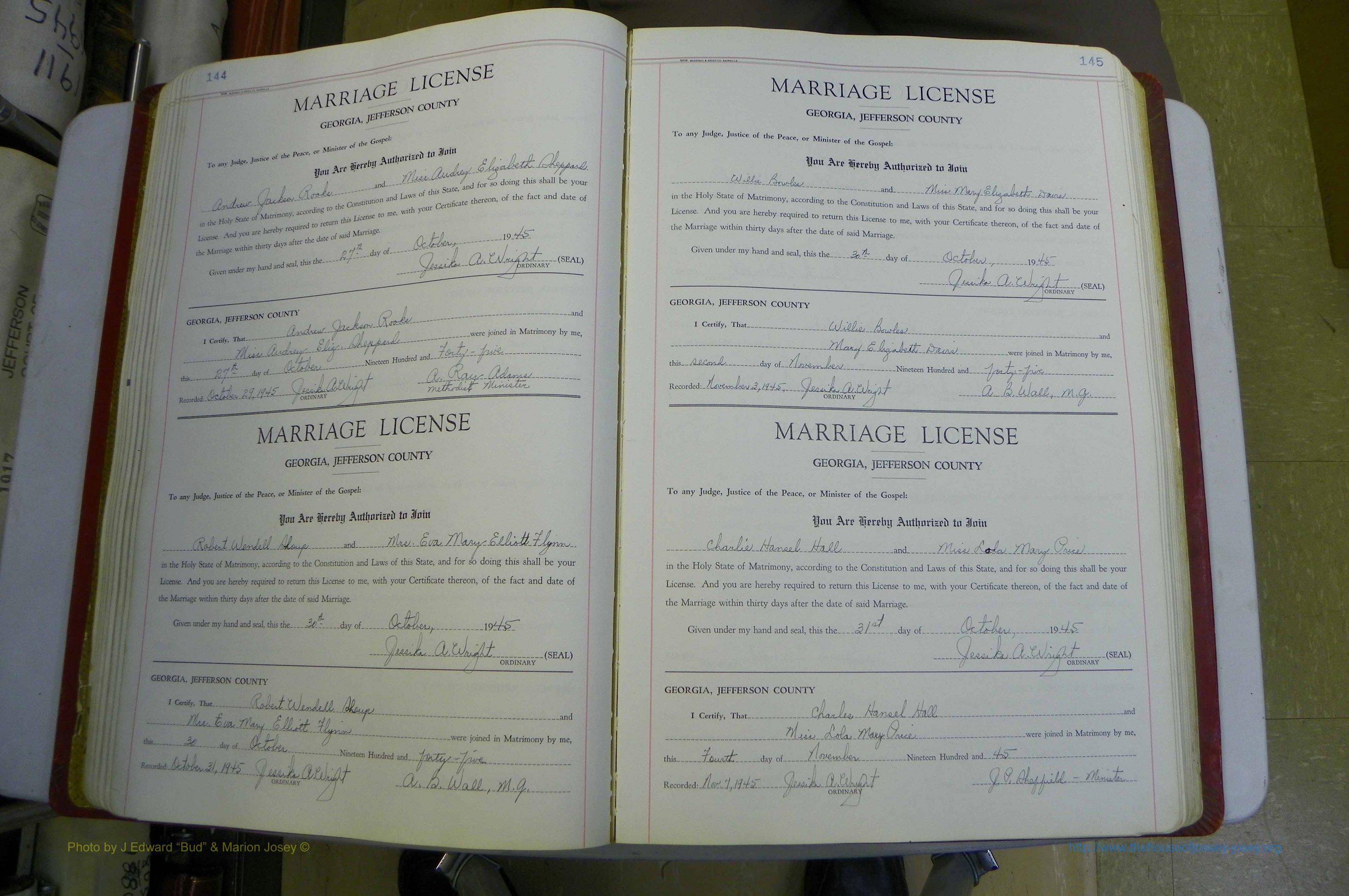 Jefferson Co, GA, Marriages Book D, 1941 - 1953, White (125).JPG