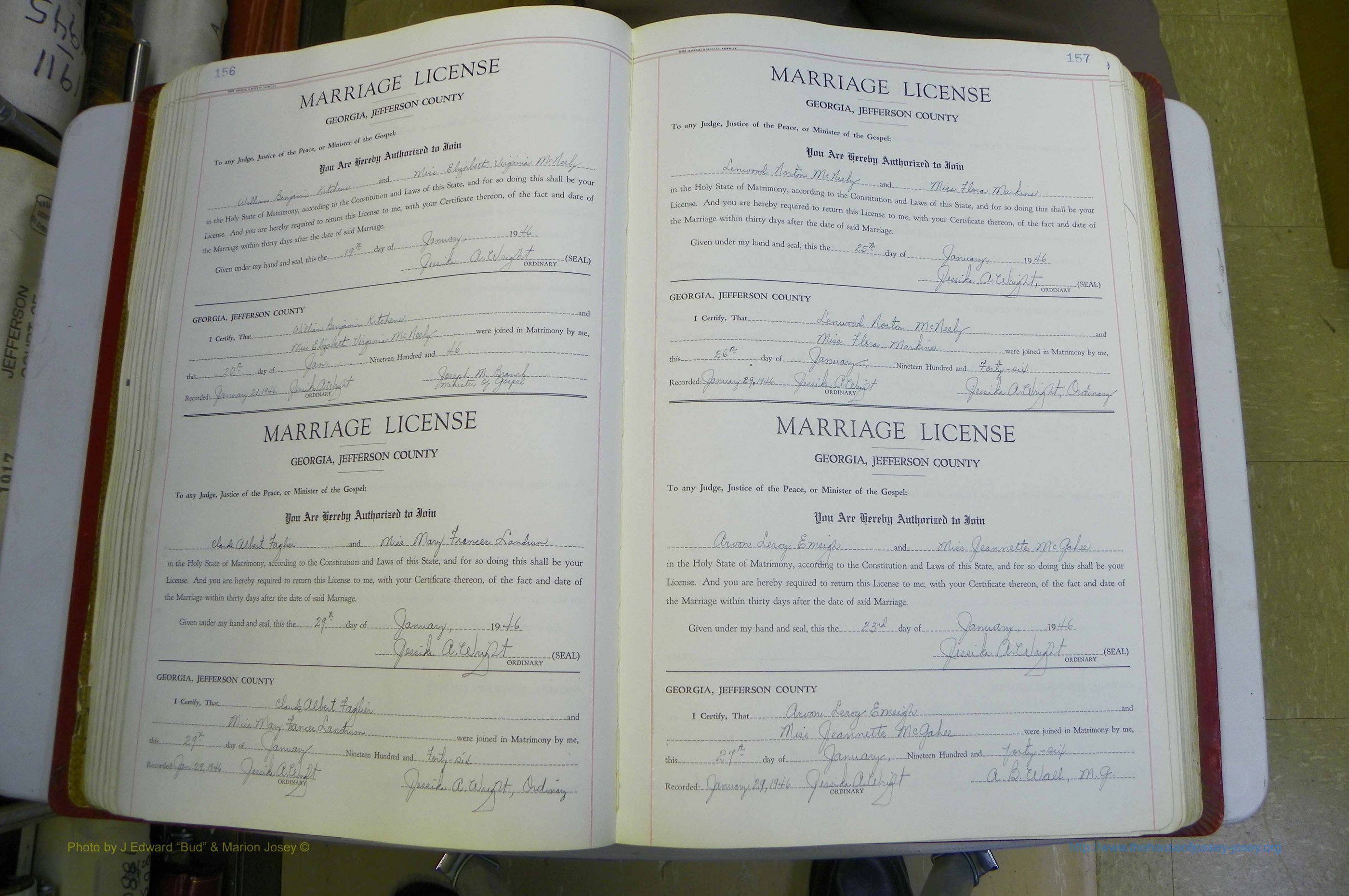 Jefferson Co, GA, Marriages Book D, 1941 - 1953, White (131).JPG