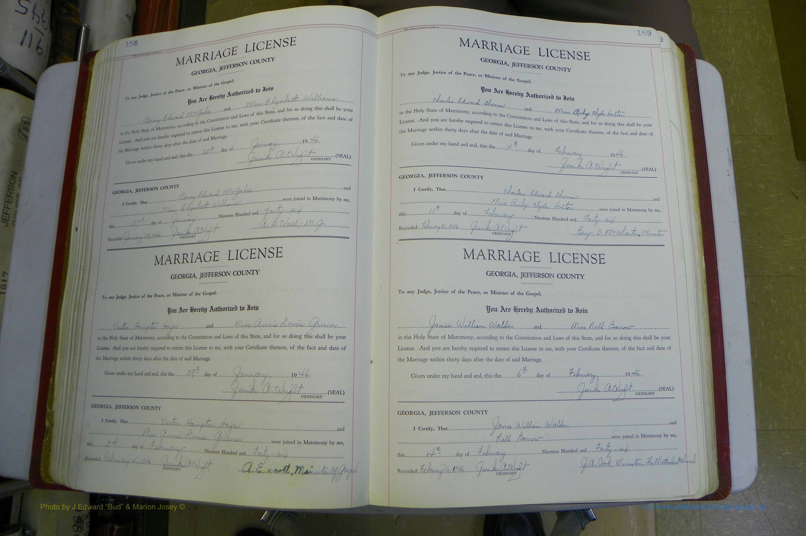 Jefferson Co, GA, Marriages Book D, 1941 - 1953, White (132).JPG