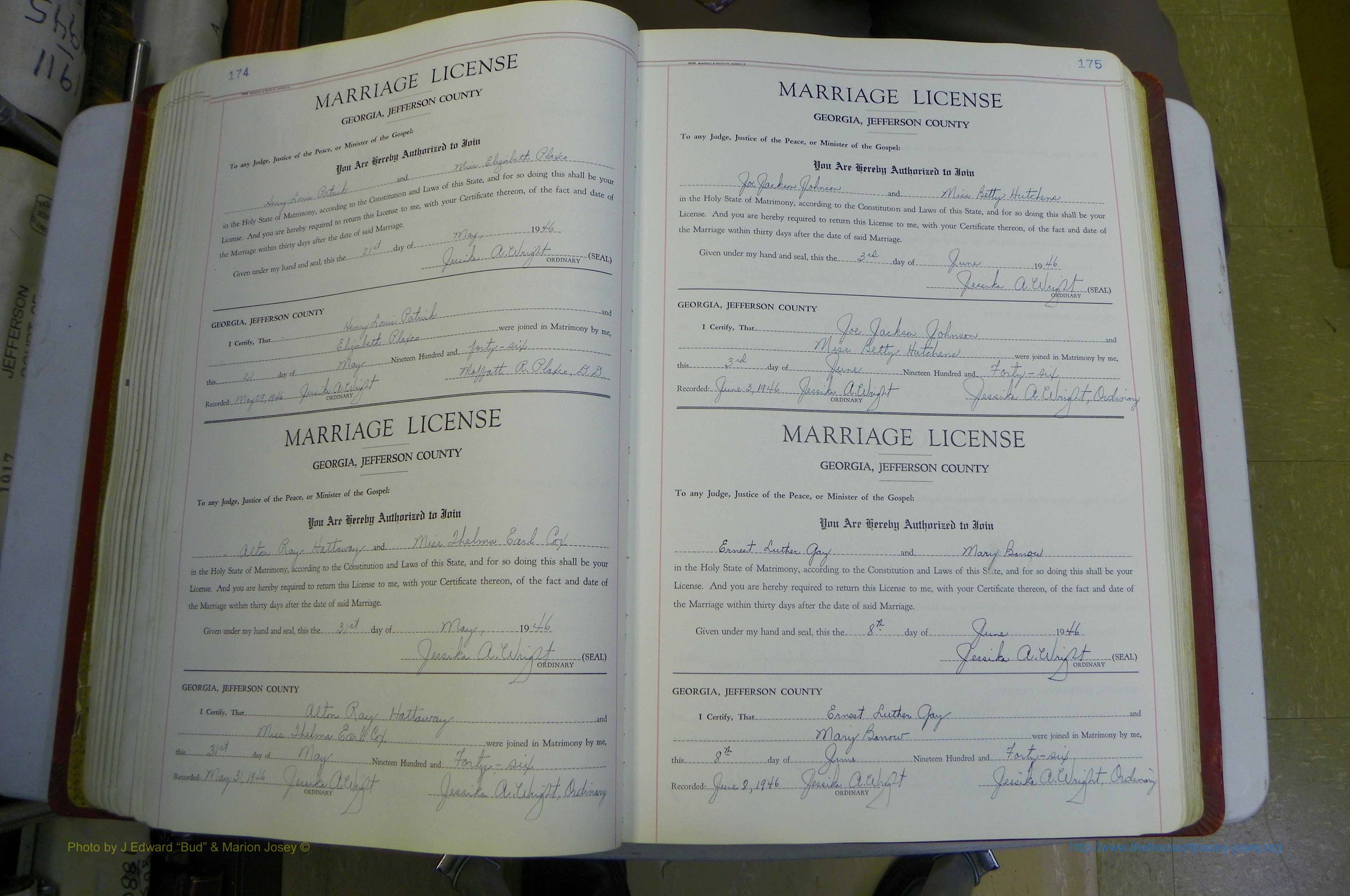 Jefferson Co, GA, Marriages Book D, 1941 - 1953, White (140).JPG