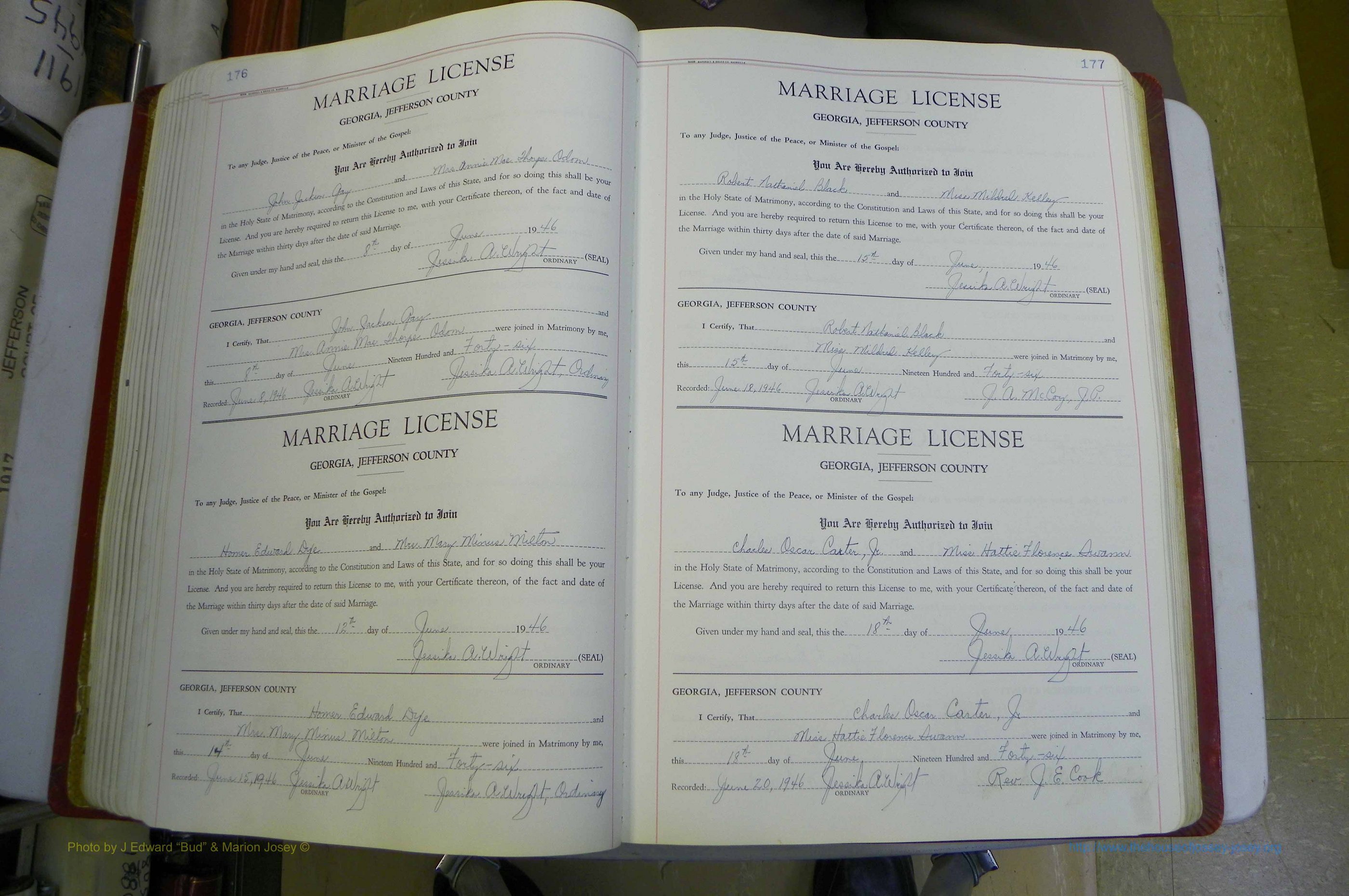 Jefferson Co, GA, Marriages Book D, 1941 - 1953, White (141).JPG