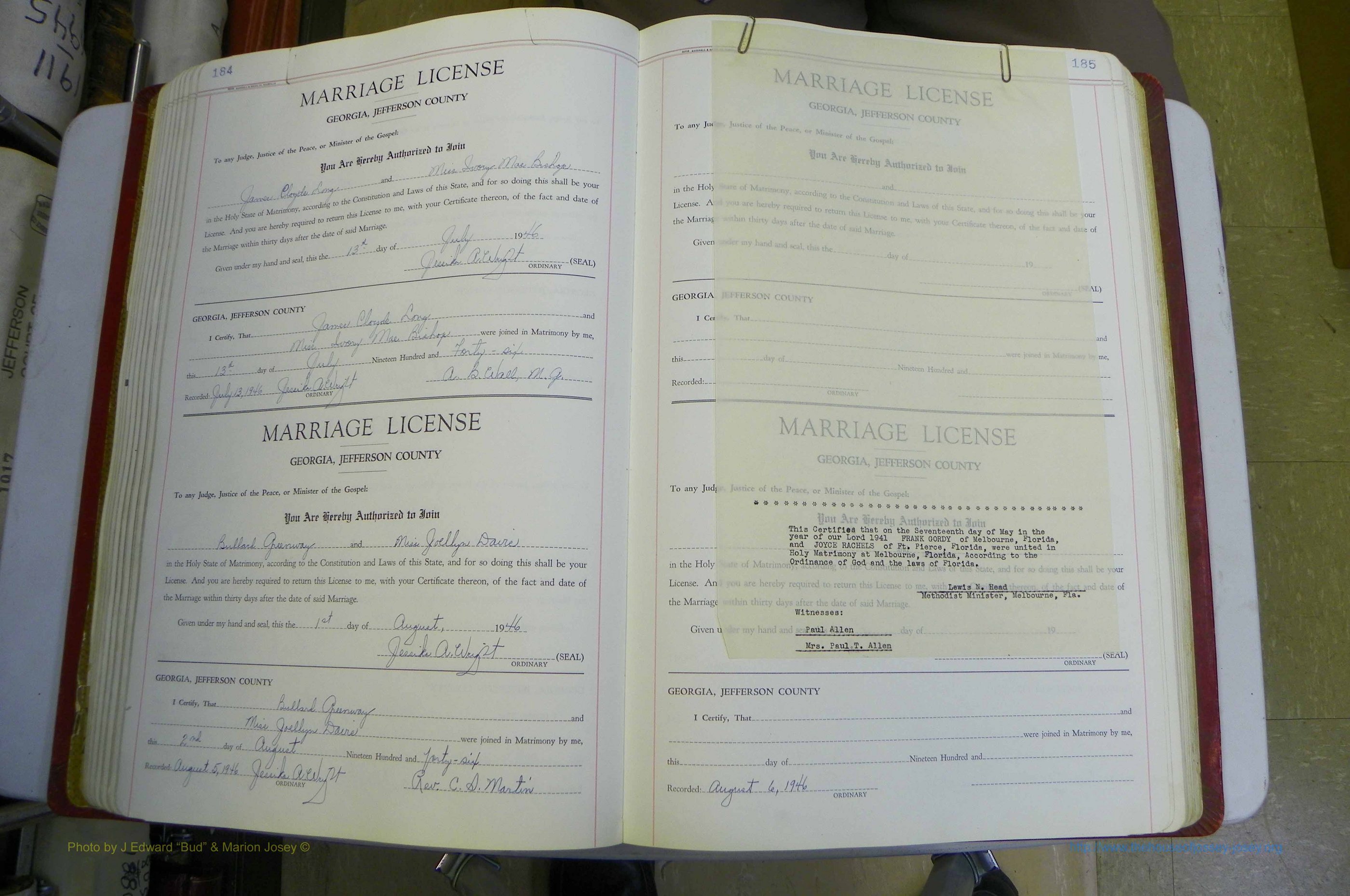 Jefferson Co, GA, Marriages Book D, 1941 - 1953, White (145).JPG