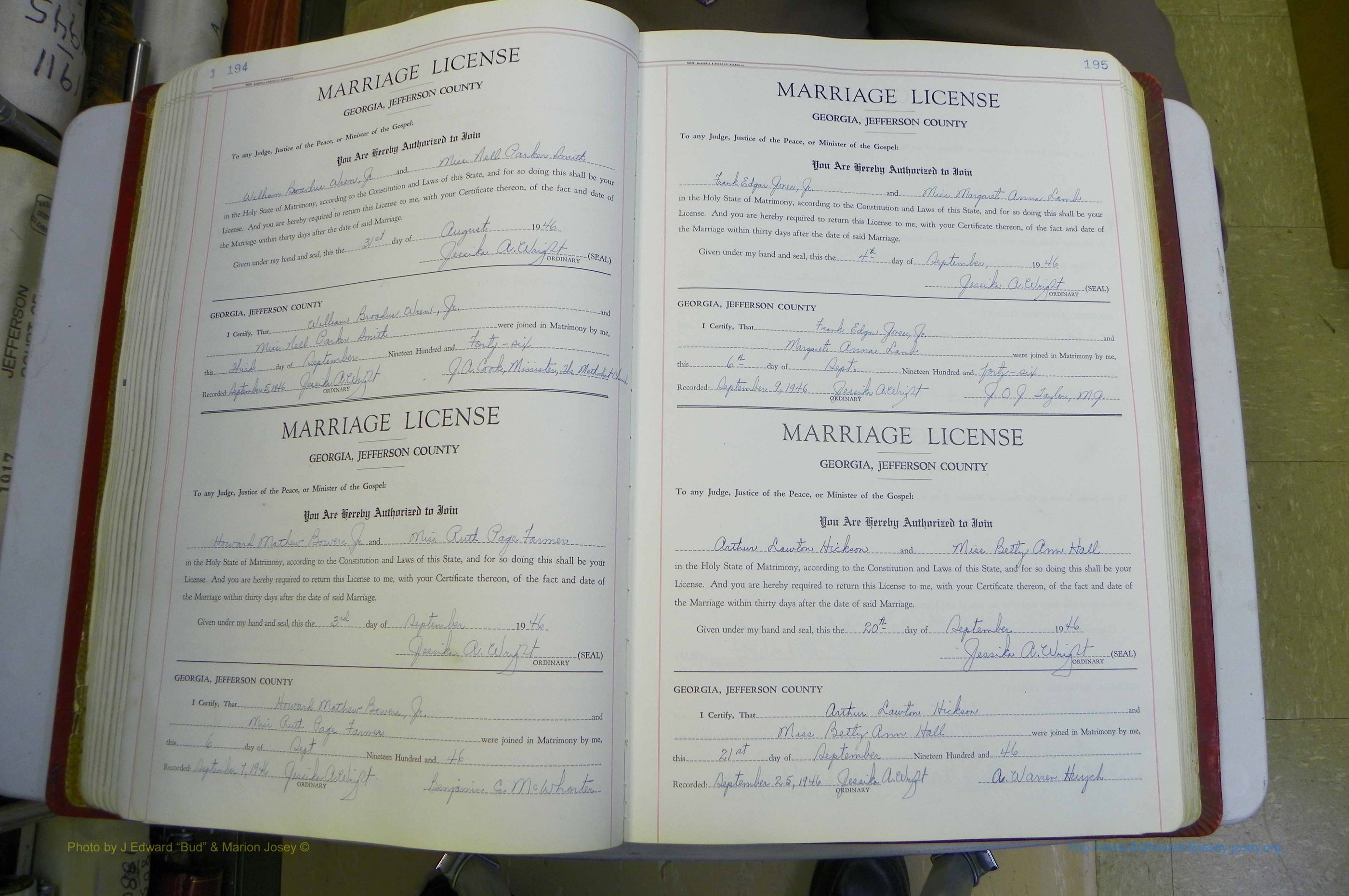 Jefferson Co, GA, Marriages Book D, 1941 - 1953, White (150).JPG