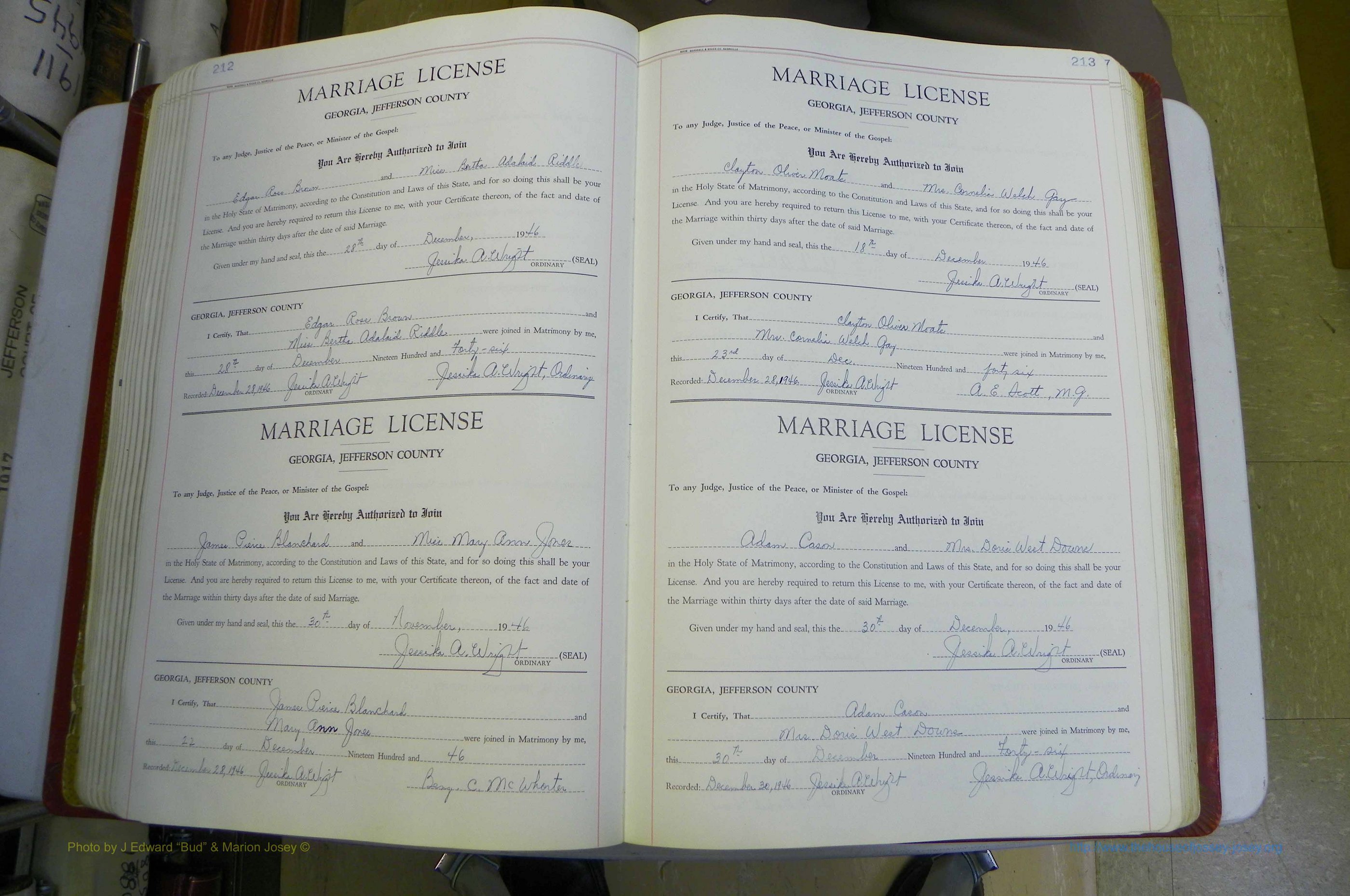 Jefferson Co, GA, Marriages Book D, 1941 - 1953, White (159).JPG