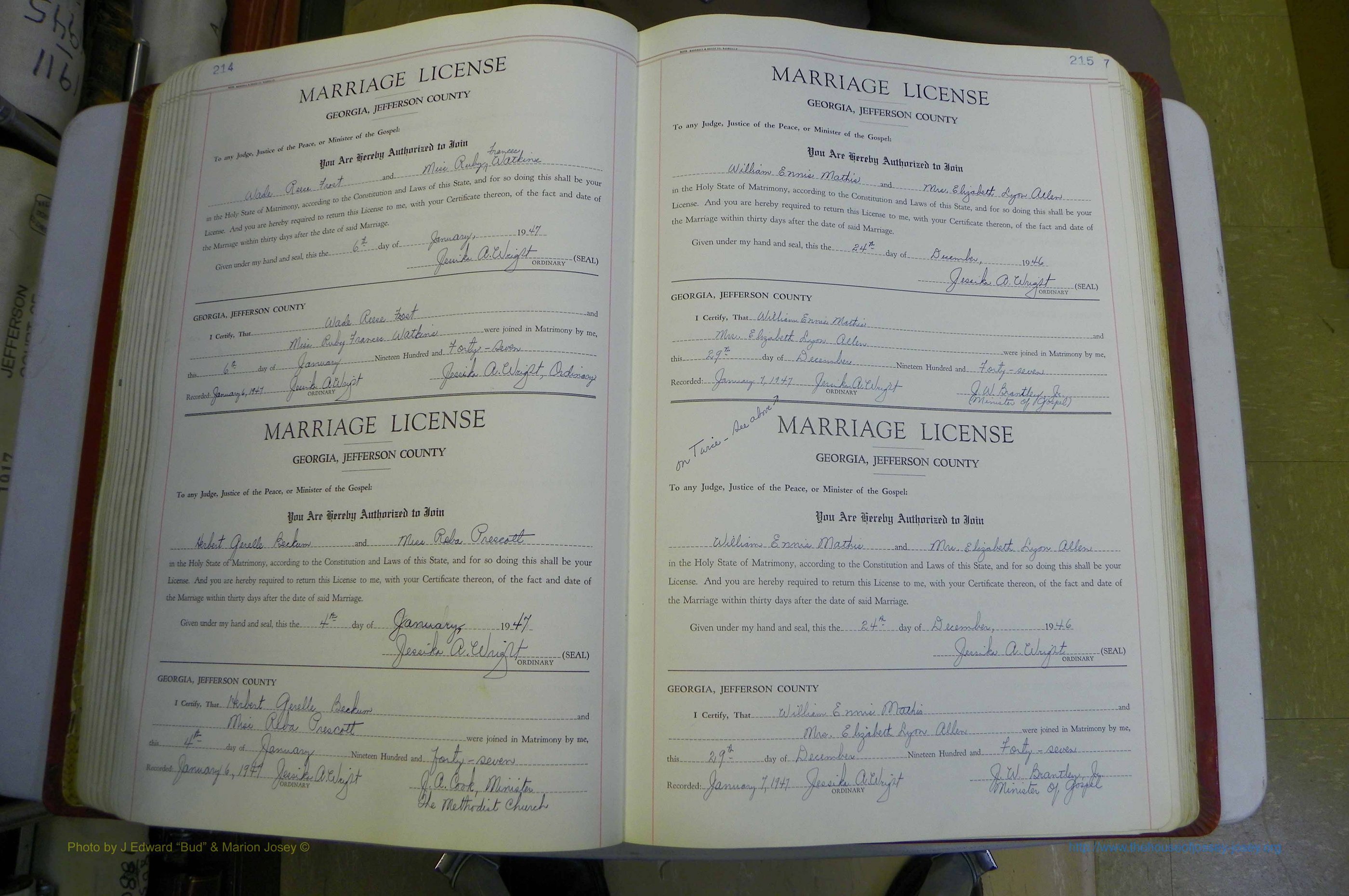 Jefferson Co, GA, Marriages Book D, 1941 - 1953, White (160).JPG