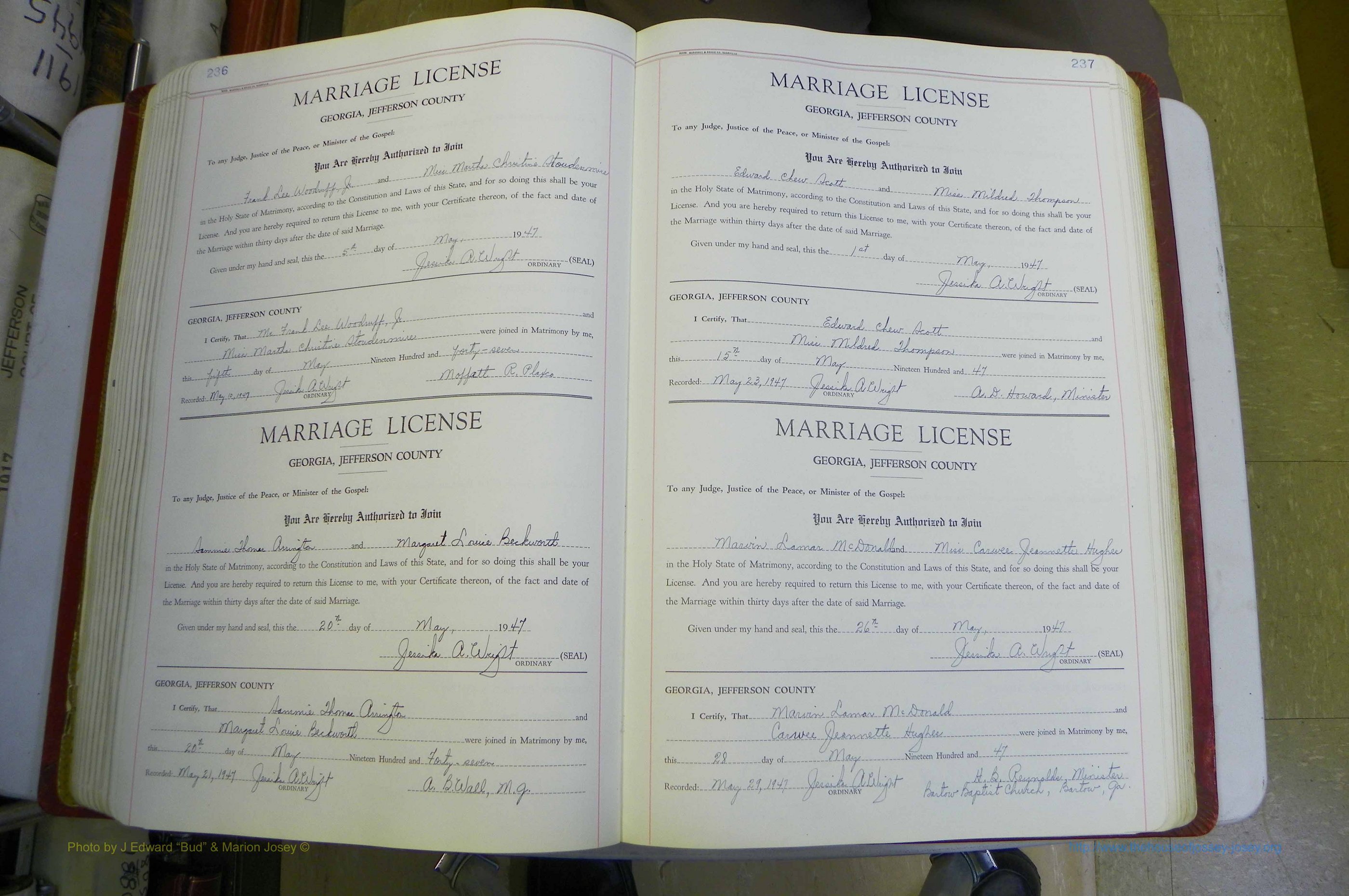 Jefferson Co, GA, Marriages Book D, 1941 - 1953, White (171).JPG