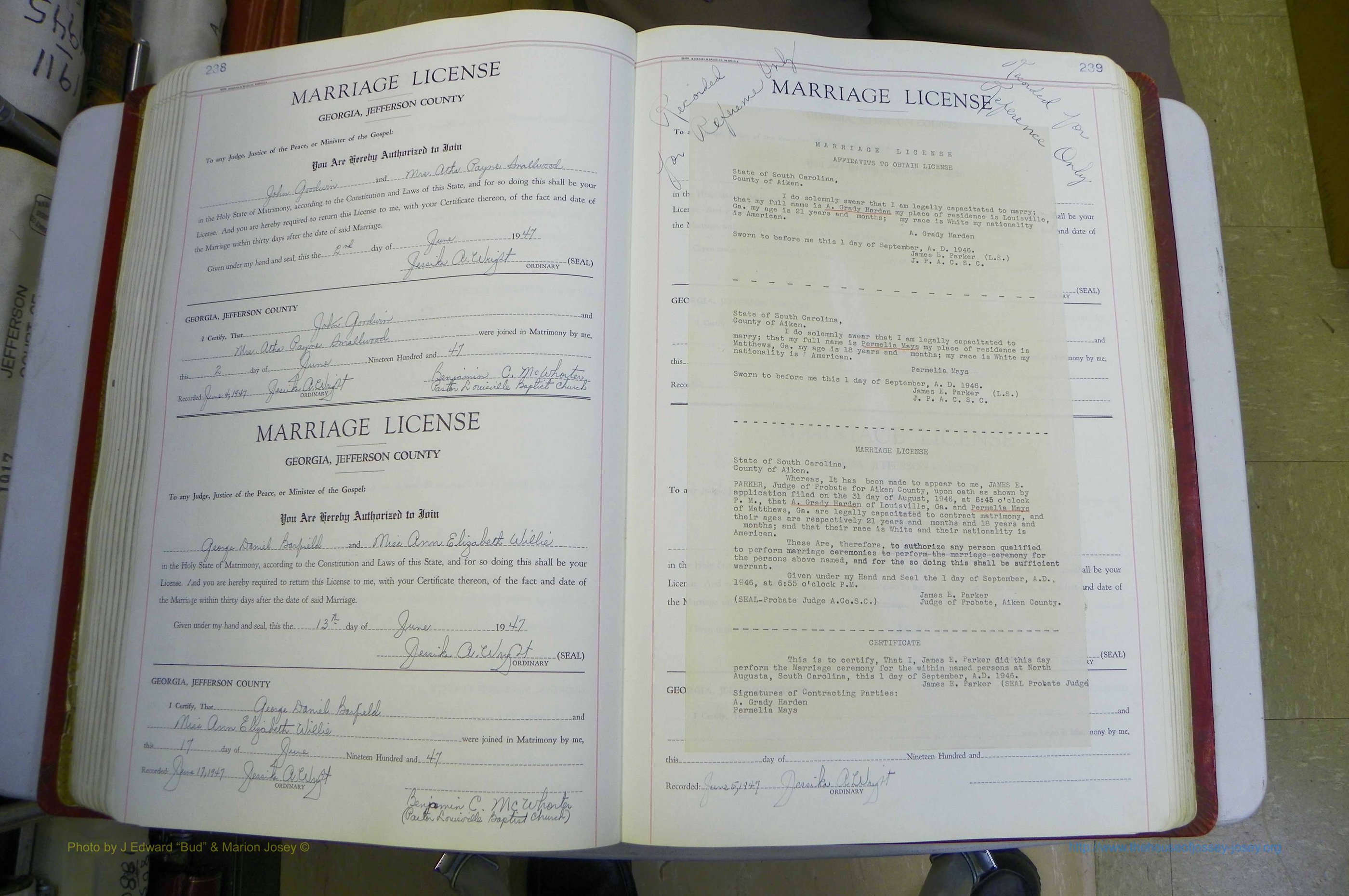 Jefferson Co, GA, Marriages Book D, 1941 - 1953, White (172).JPG