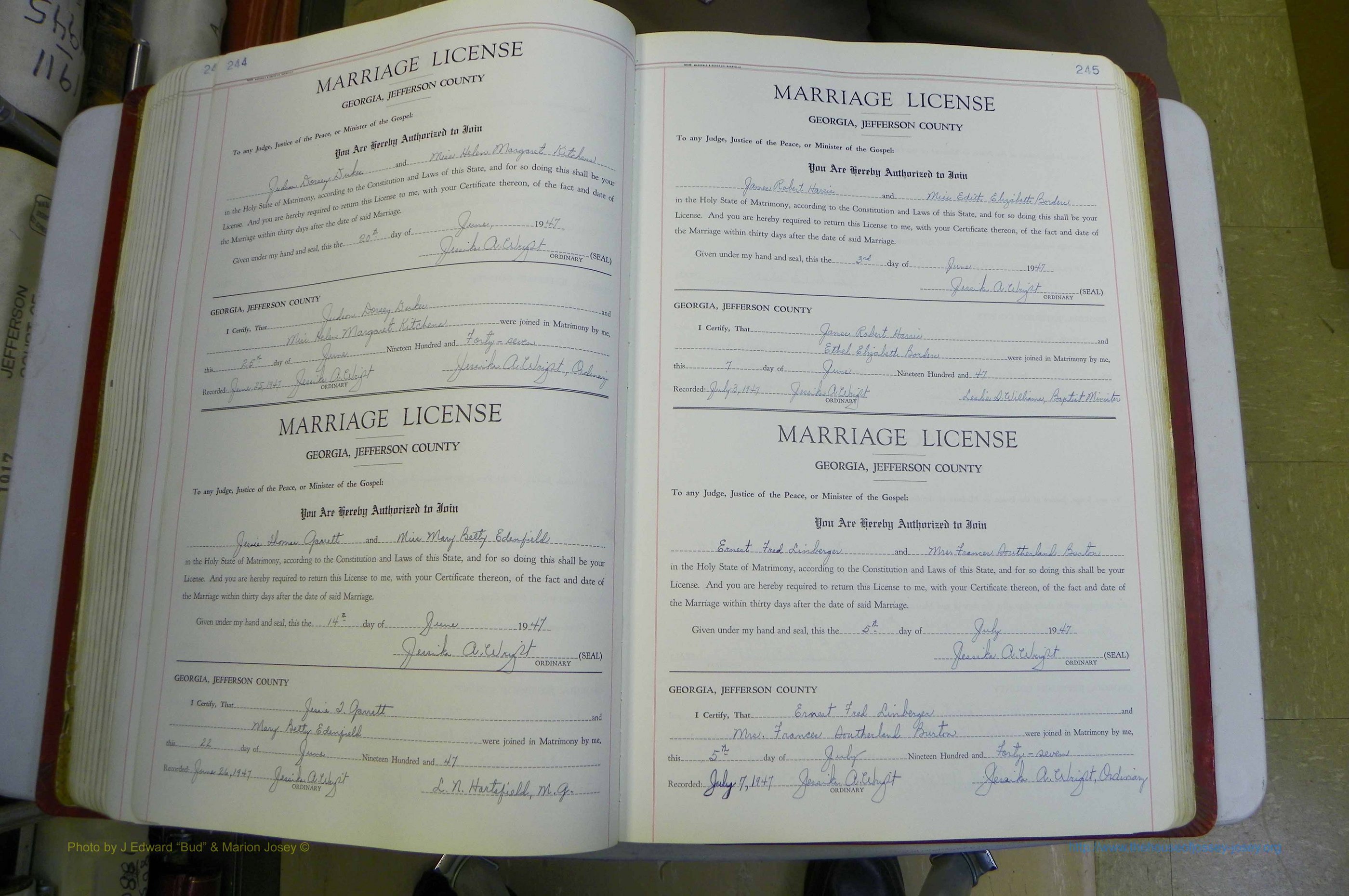 Jefferson Co, GA, Marriages Book D, 1941 - 1953, White (175).JPG