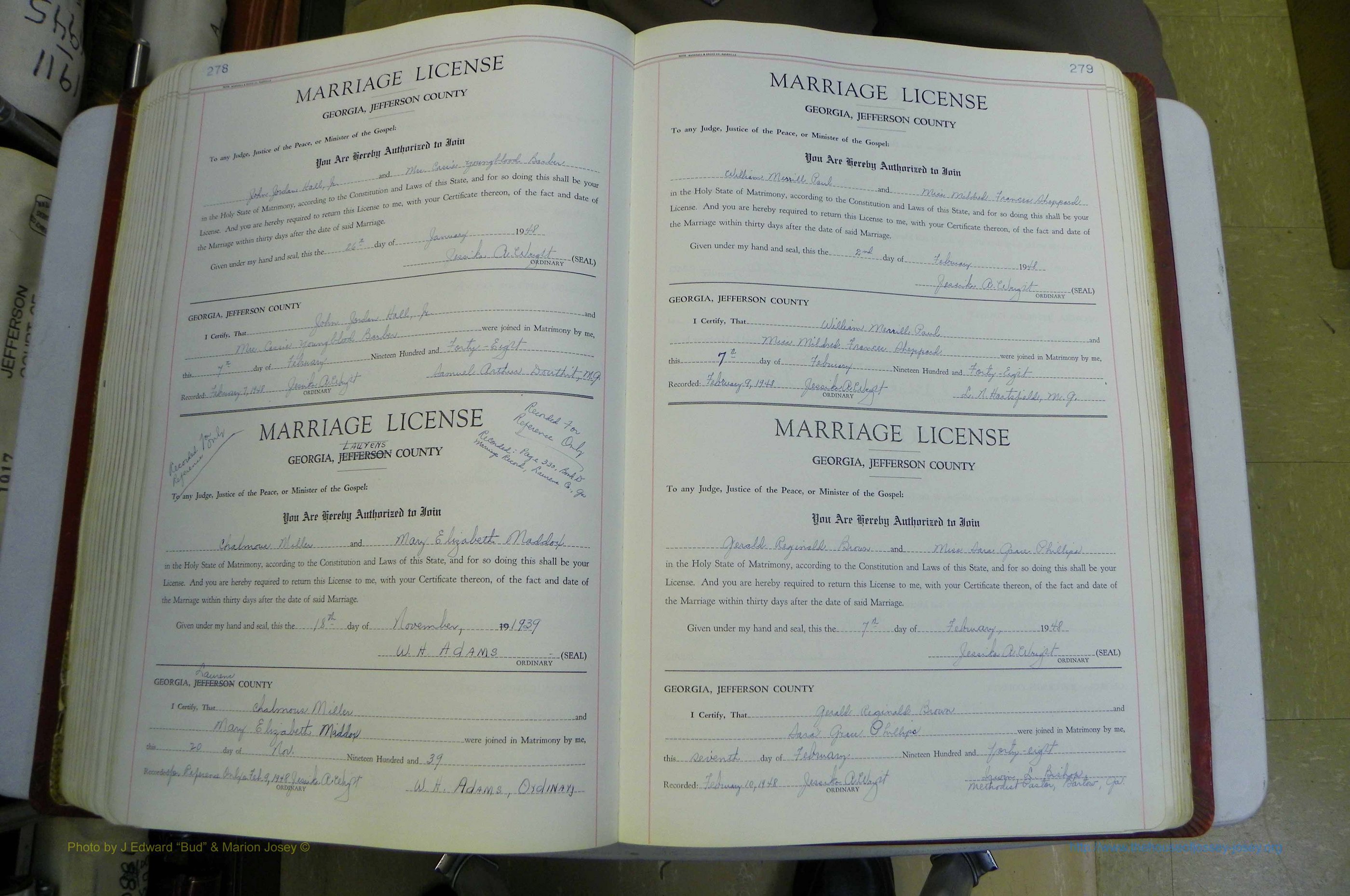 Jefferson Co, GA, Marriages Book D, 1941 - 1953, White (192).JPG