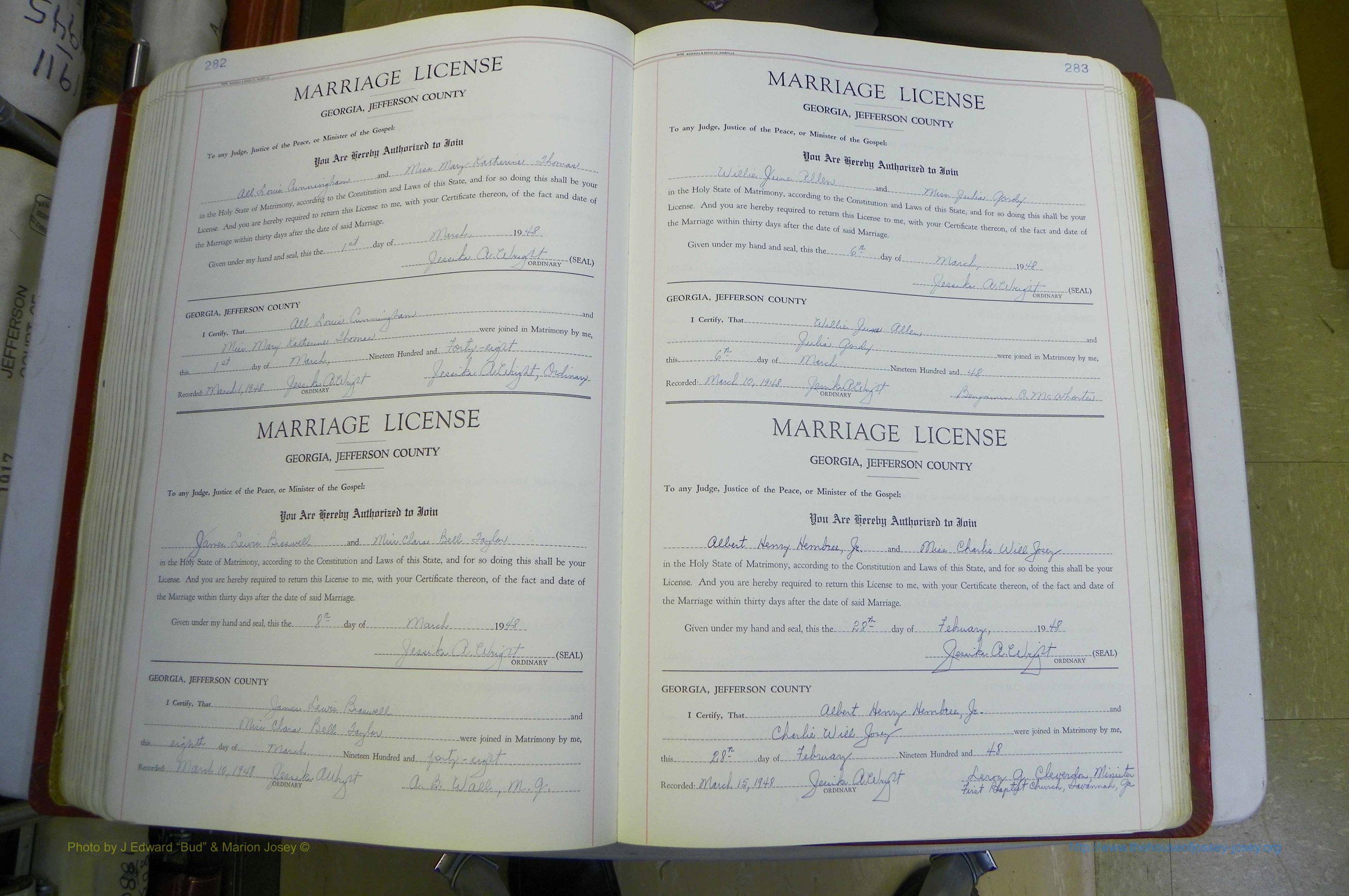 Jefferson Co, GA, Marriages Book D, 1941 - 1953, White (194).JPG