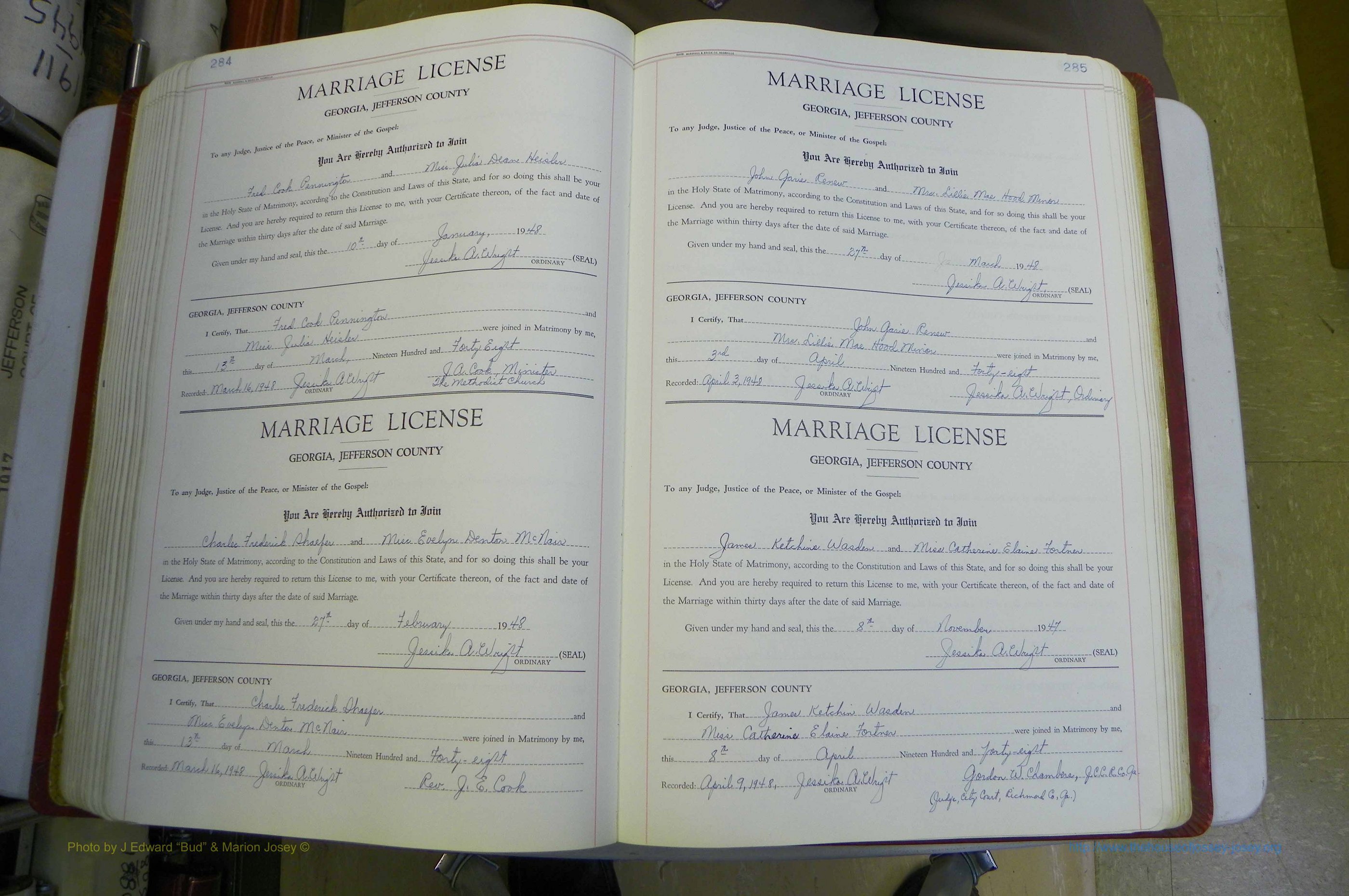 Jefferson Co, GA, Marriages Book D, 1941 - 1953, White (195).JPG