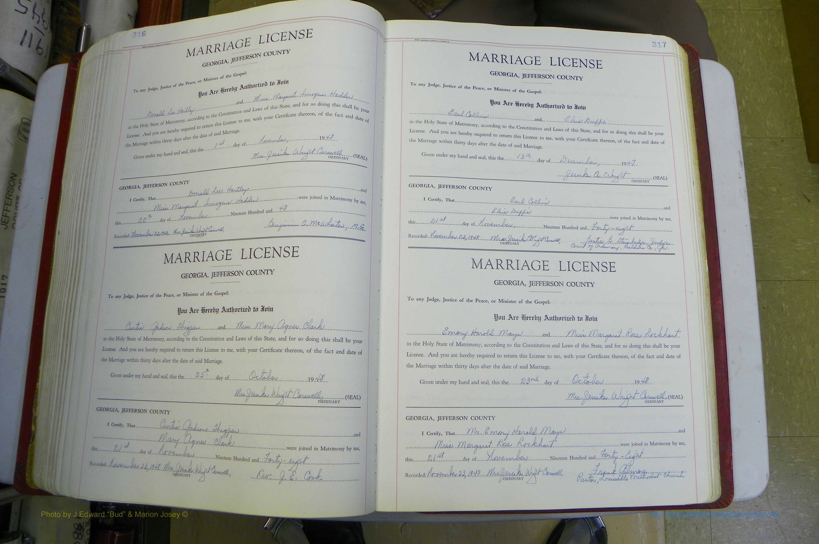 Jefferson Co, GA, Marriages Book D, 1941 - 1953, White (211).JPG