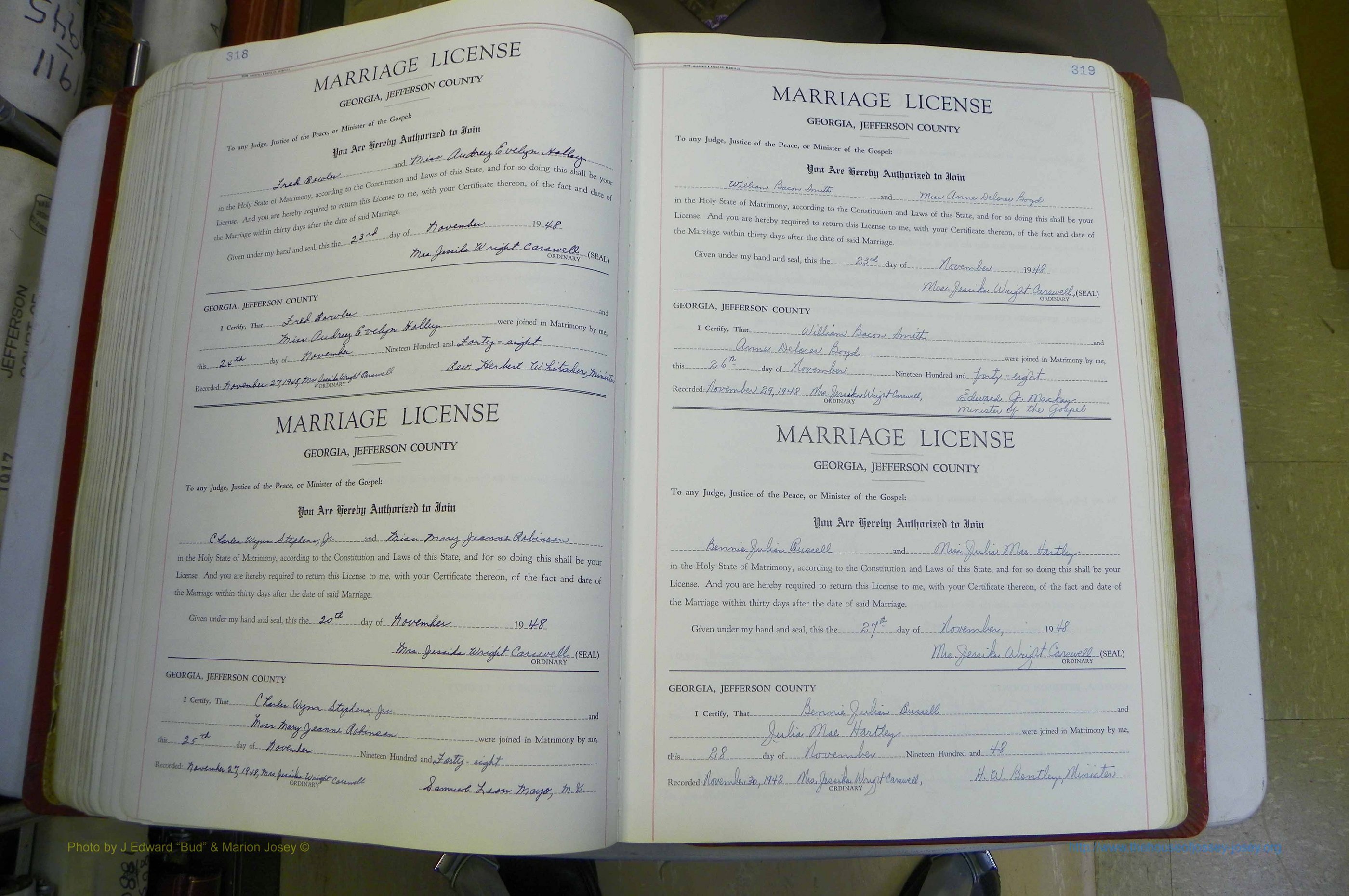 Jefferson Co, GA, Marriages Book D, 1941 - 1953, White (212).JPG