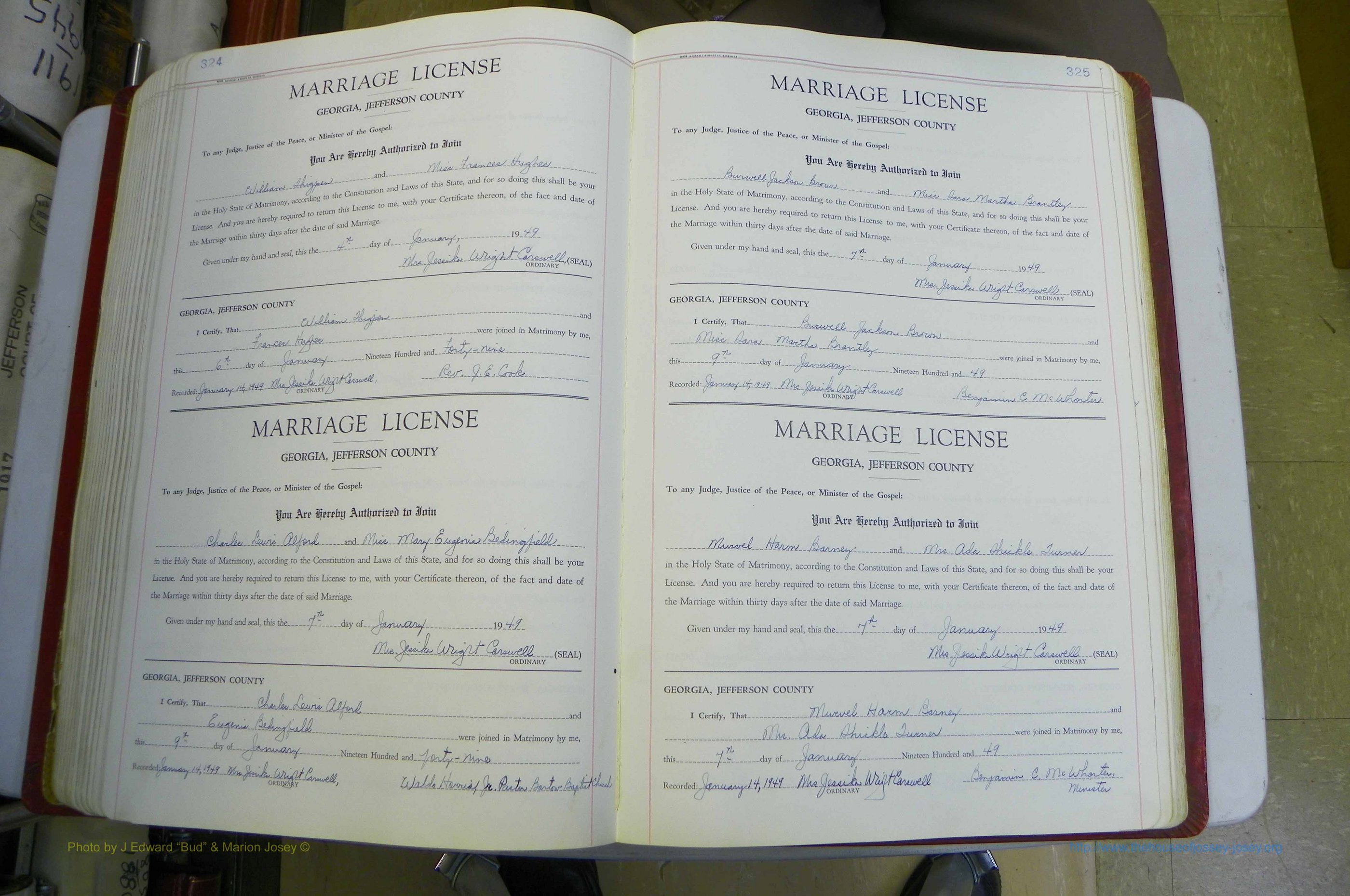 Jefferson Co, GA, Marriages Book D, 1941 - 1953, White (215).JPG