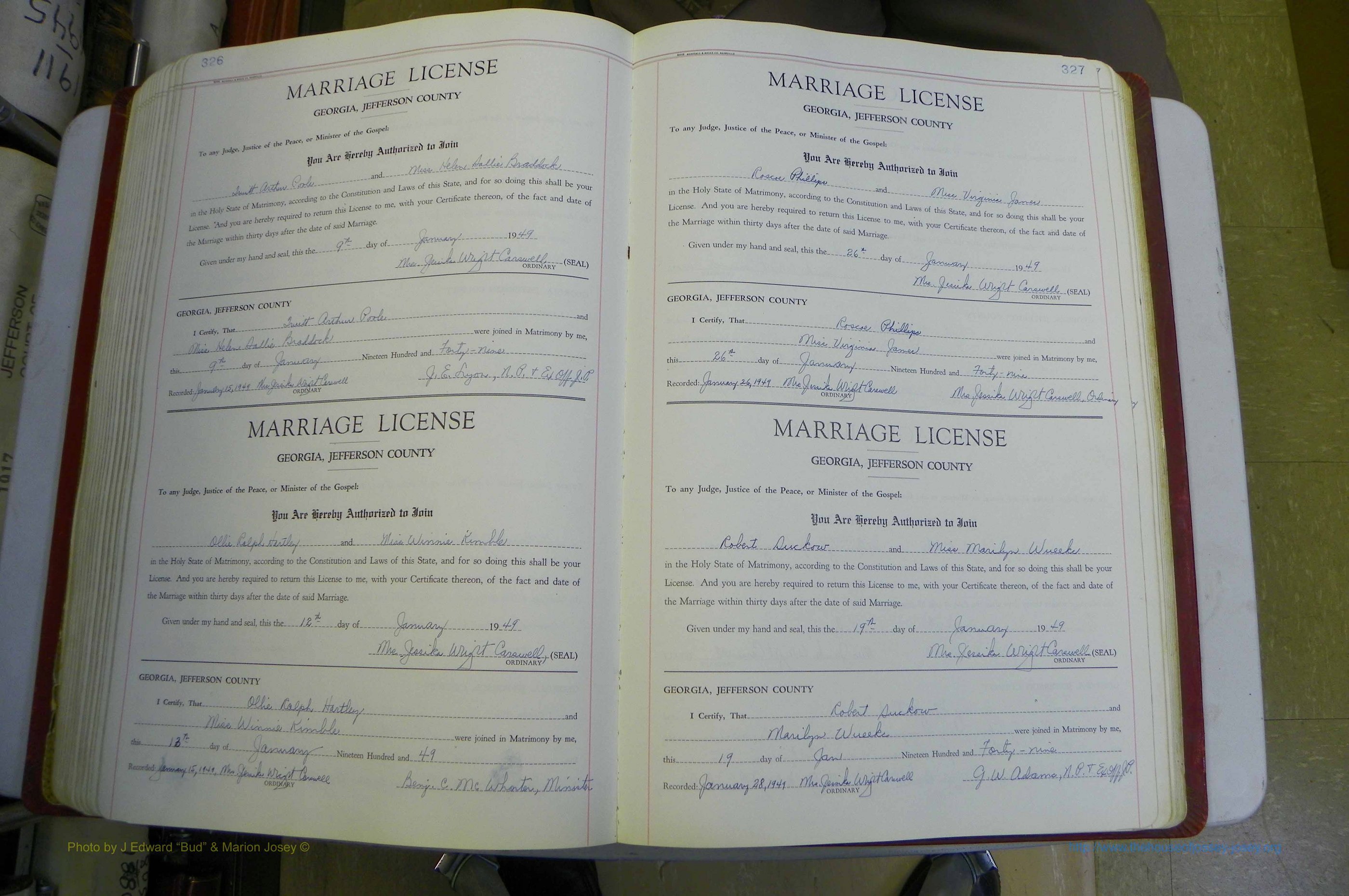 Jefferson Co, GA, Marriages Book D, 1941 - 1953, White (216).JPG