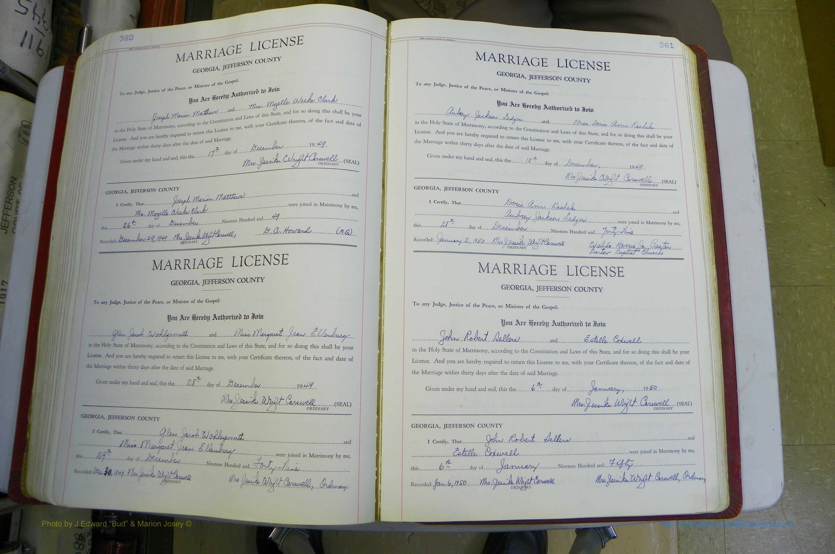 Jefferson Co, GA, Marriages Book D, 1941 - 1953, White (234).JPG