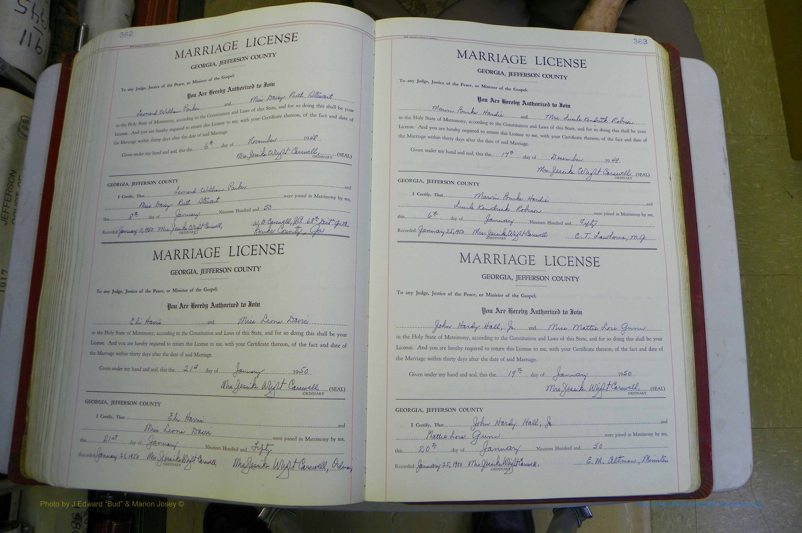 Jefferson Co, GA, Marriages Book D, 1941 - 1953, White (235).JPG