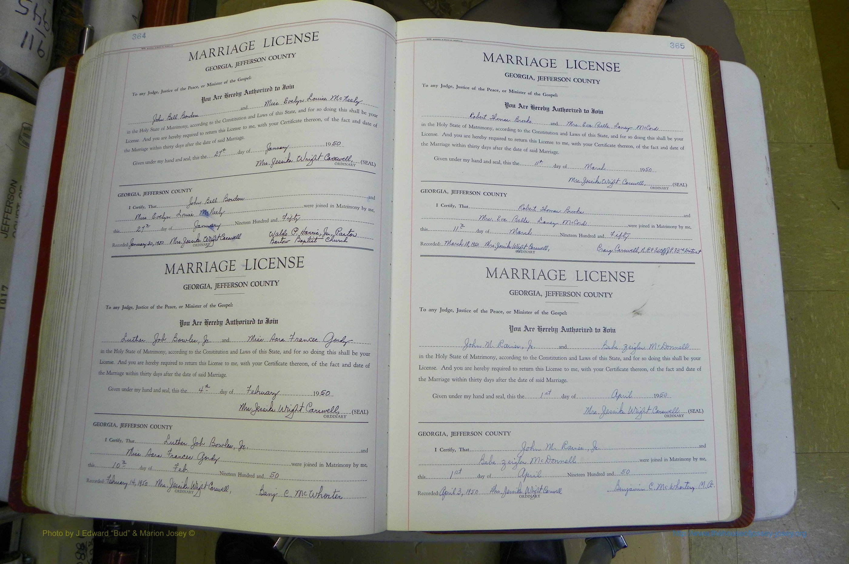 Jefferson Co, GA, Marriages Book D, 1941 - 1953, White (236).JPG