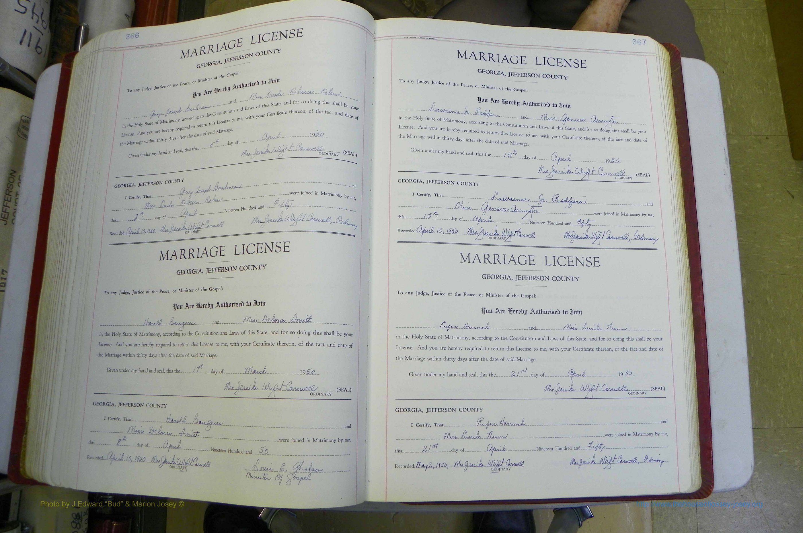 Jefferson Co, GA, Marriages Book D, 1941 - 1953, White (237).JPG