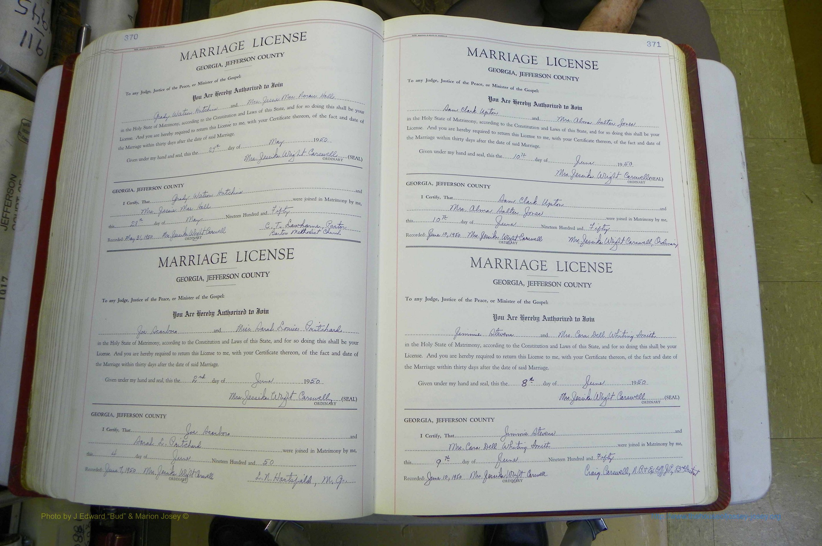 Jefferson Co, GA, Marriages Book D, 1941 - 1953, White (239).JPG