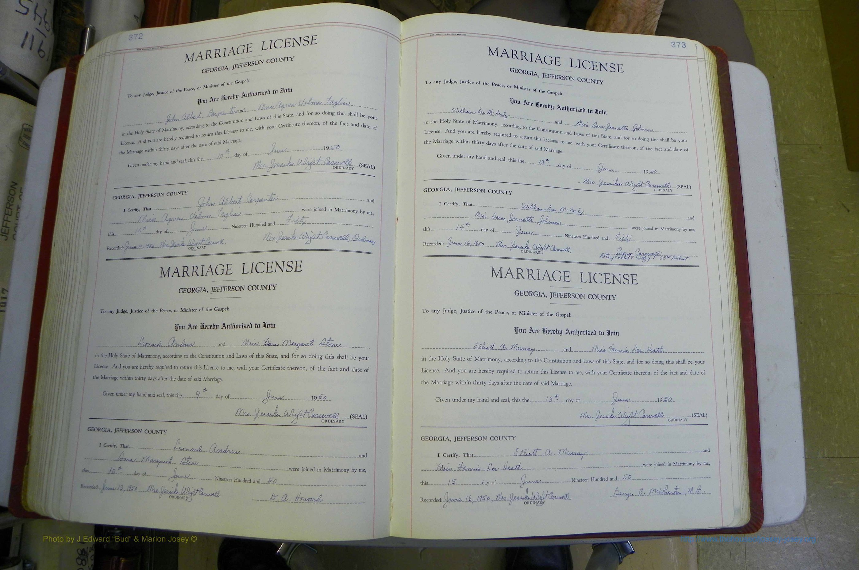 Jefferson Co, GA, Marriages Book D, 1941 - 1953, White (240).JPG