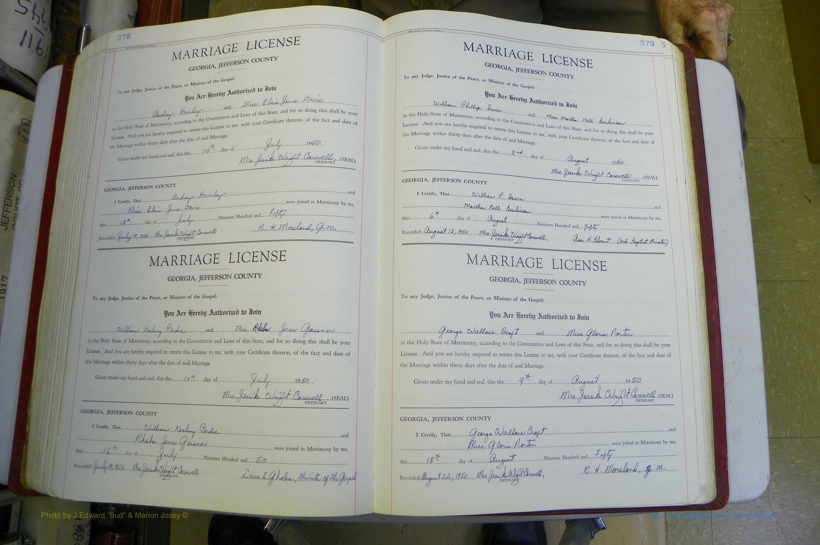 Jefferson Co, GA, Marriages Book D, 1941 - 1953, White (243).JPG