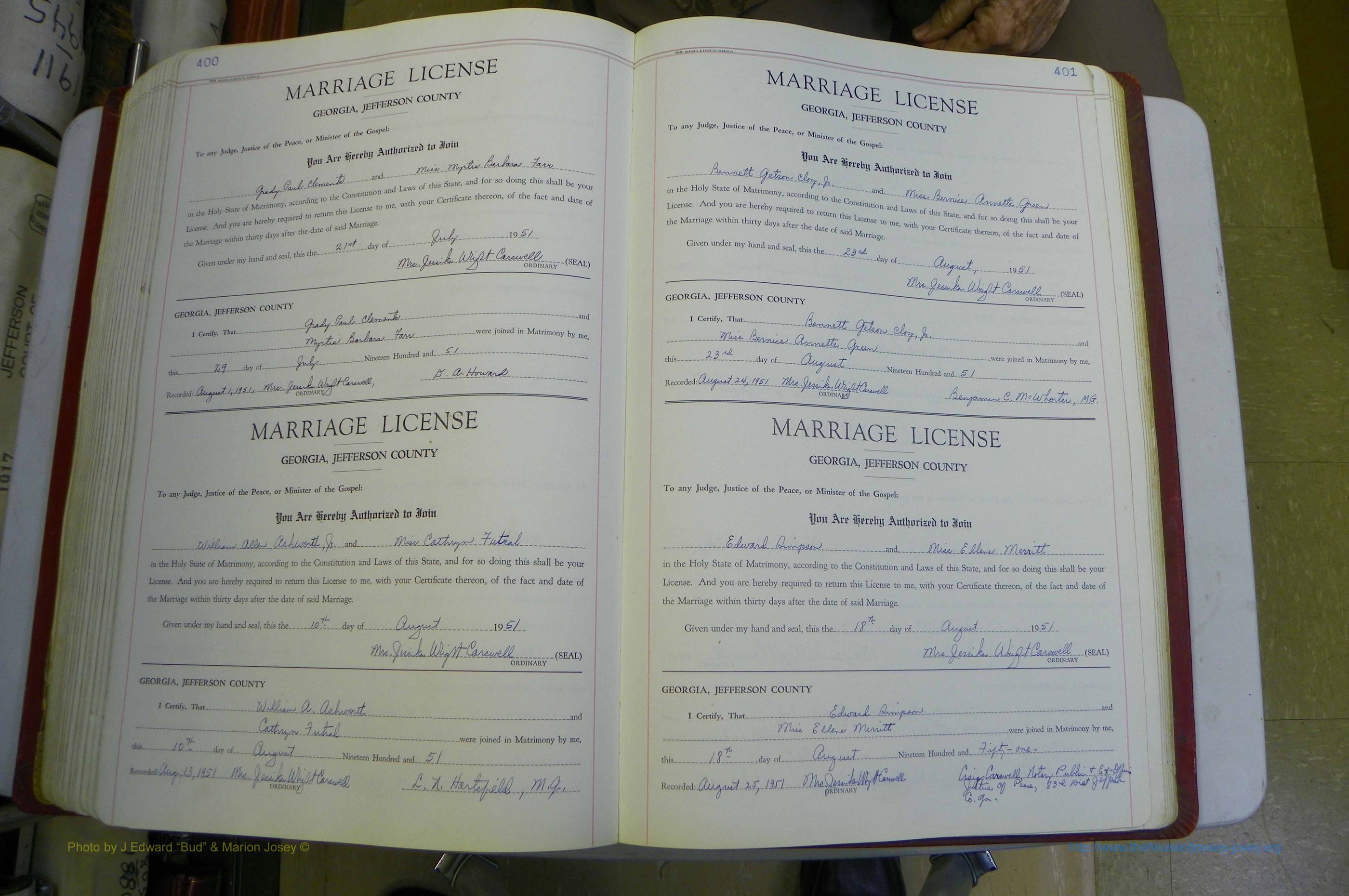 Jefferson Co, GA, Marriages Book D, 1941 - 1953, White (254).JPG