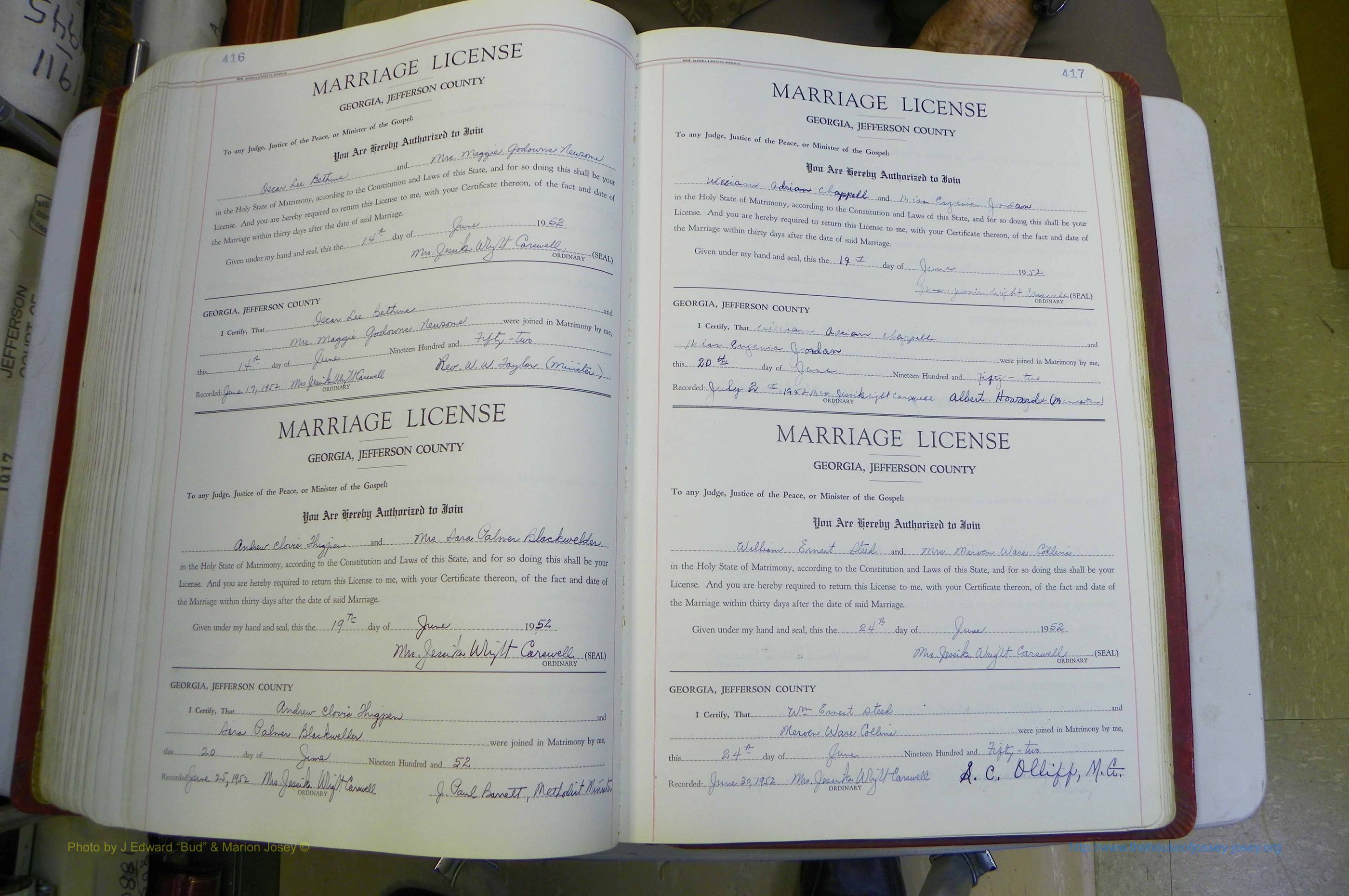 Jefferson Co, GA, Marriages Book D, 1941 - 1953, White (262).JPG