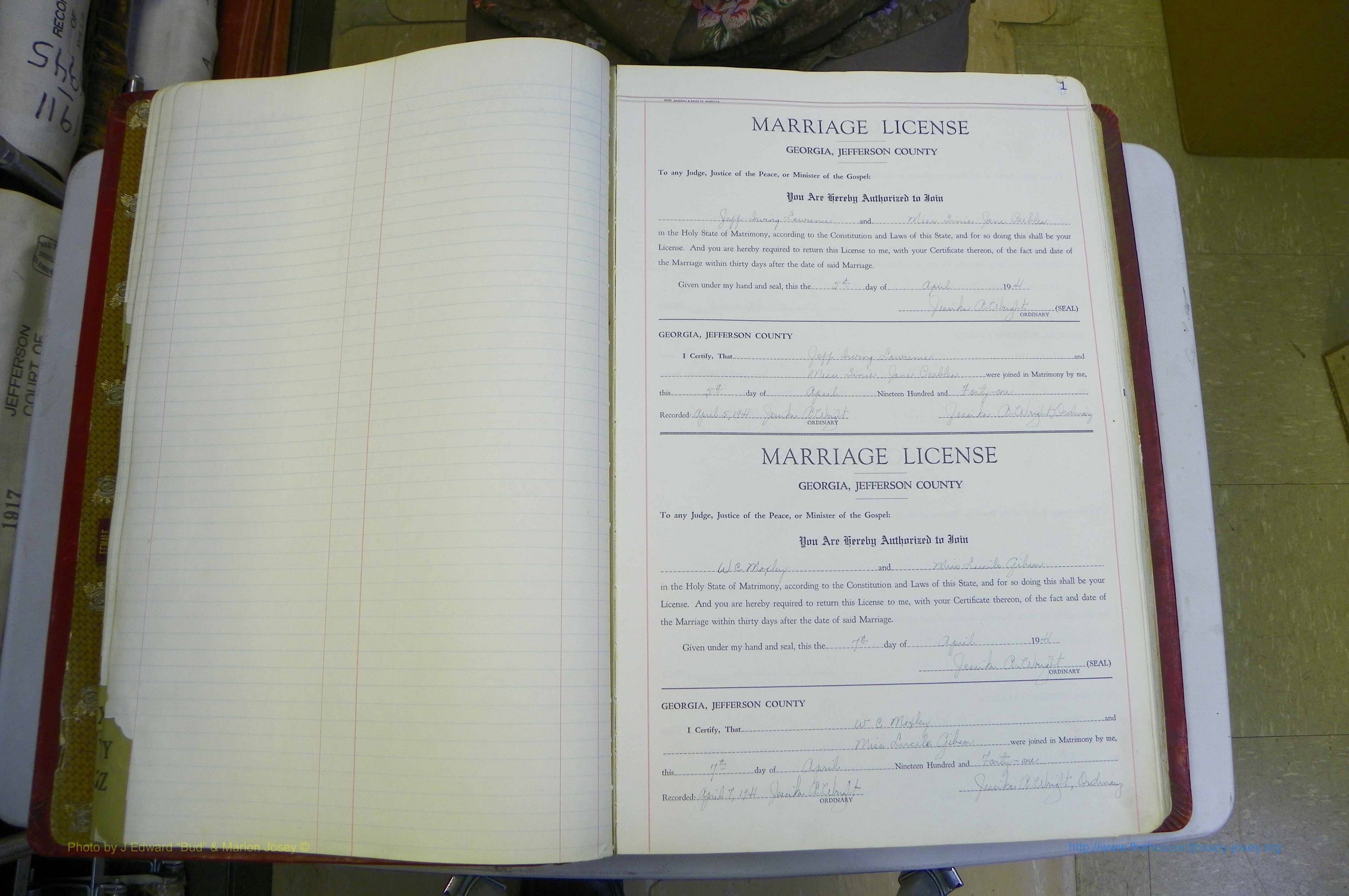 Jefferson Co, GA, Marriages Book D, 1941 - 1953, White (48).JPG