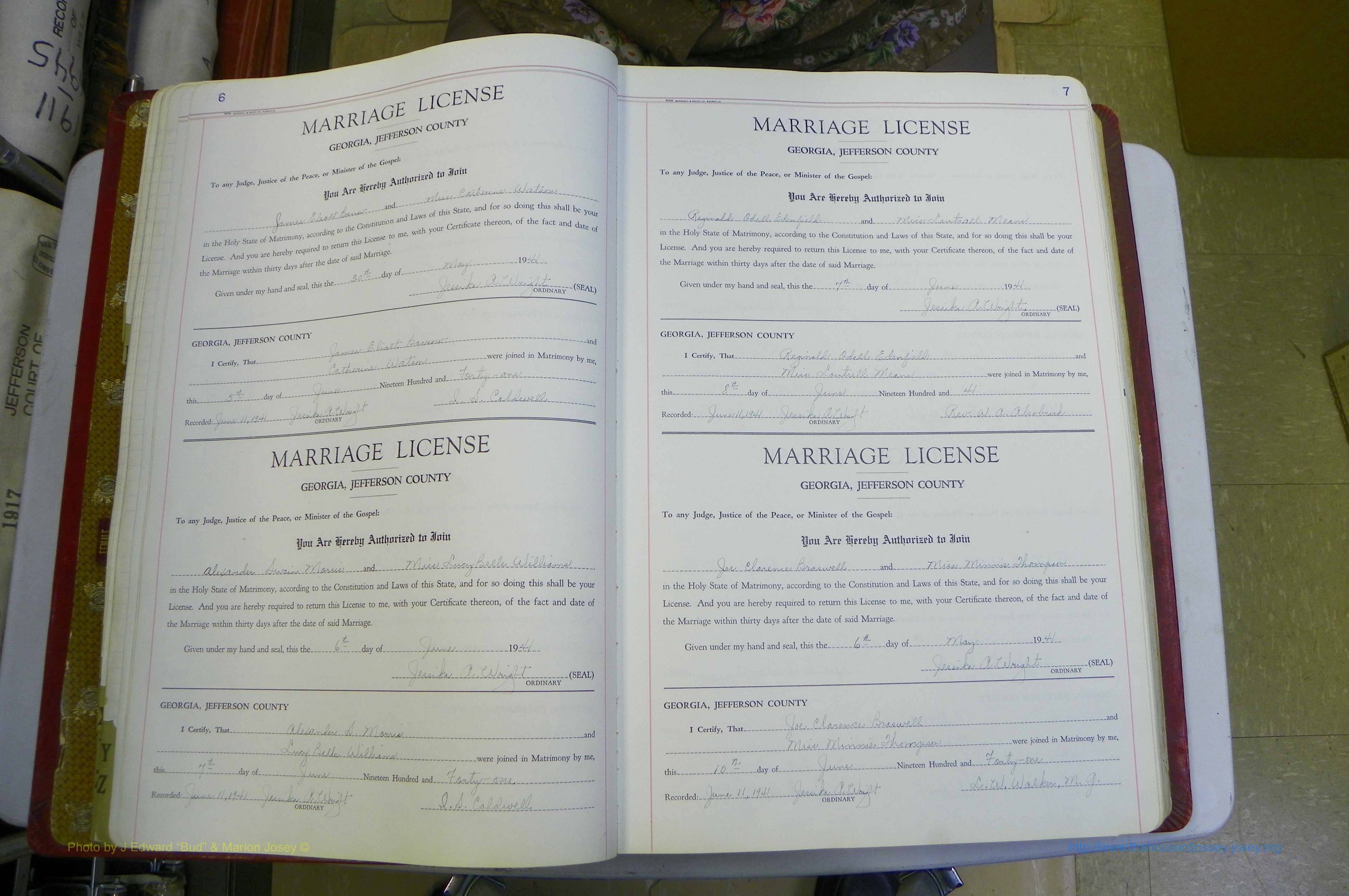 Jefferson Co, GA, Marriages Book D, 1941 - 1953, White (51).JPG