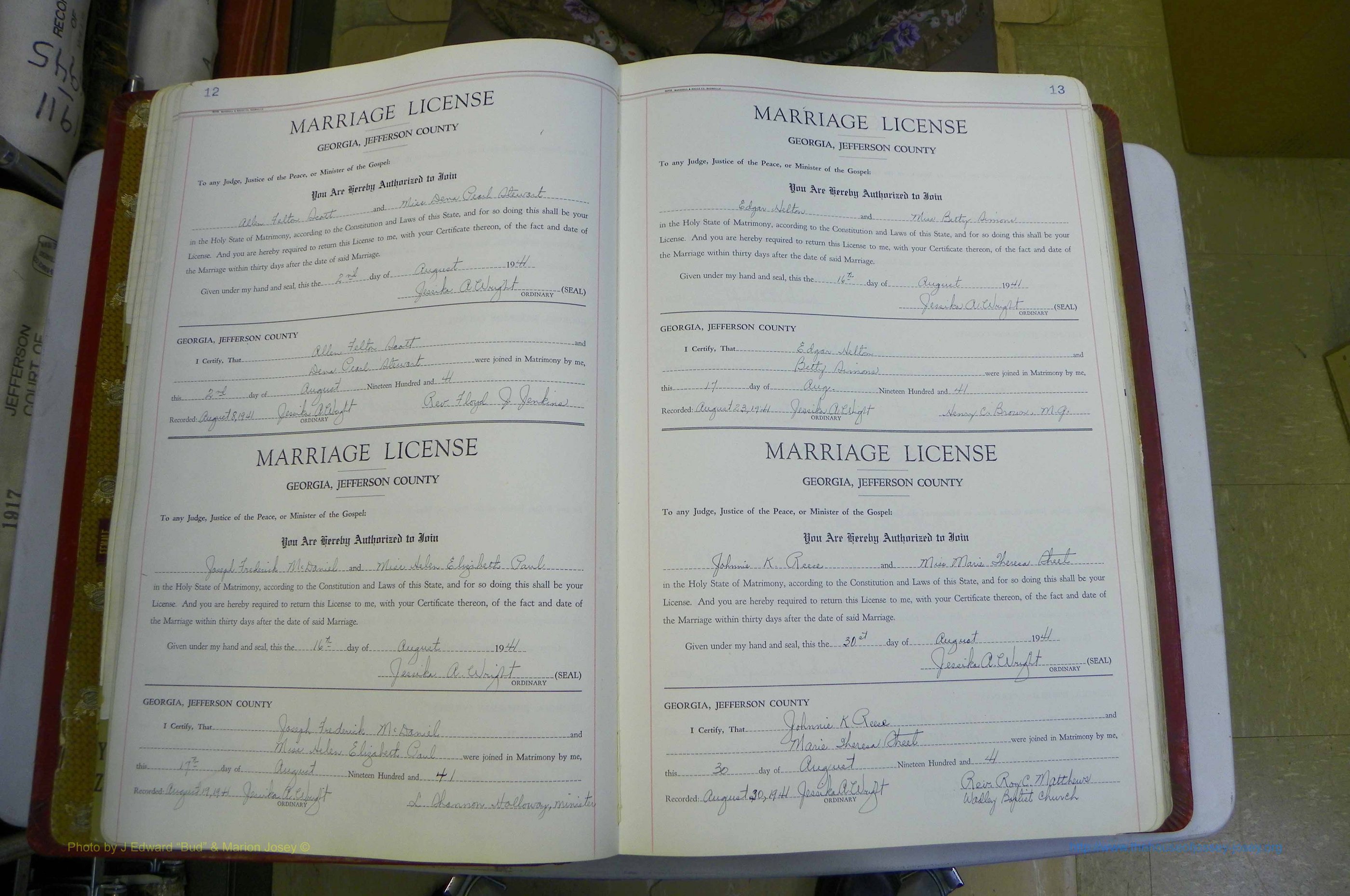 Jefferson Co, GA, Marriages Book D, 1941 - 1953, White (54).JPG