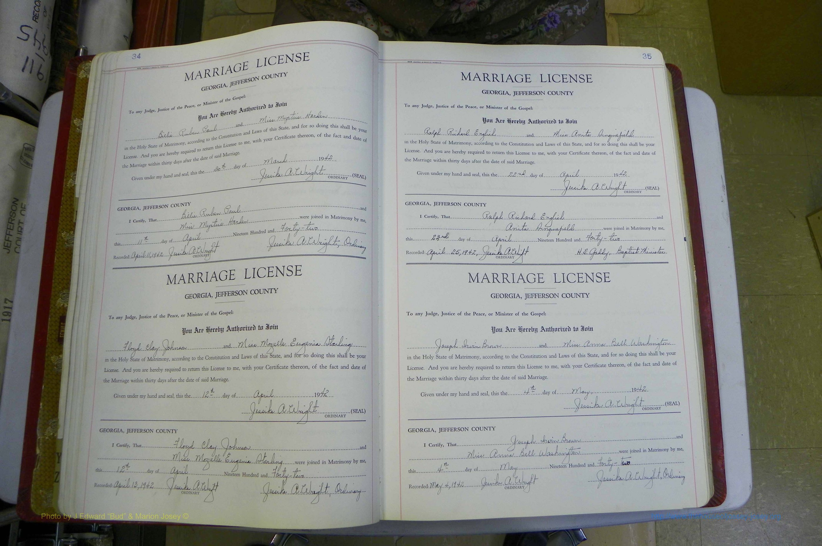 Jefferson Co, GA, Marriages Book D, 1941 - 1953, White (65).JPG