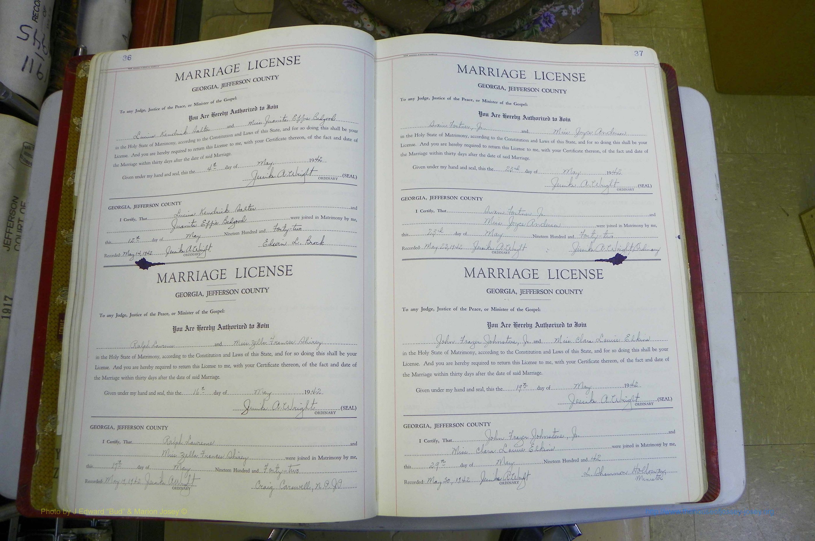 Jefferson Co, GA, Marriages Book D, 1941 - 1953, White (66).JPG