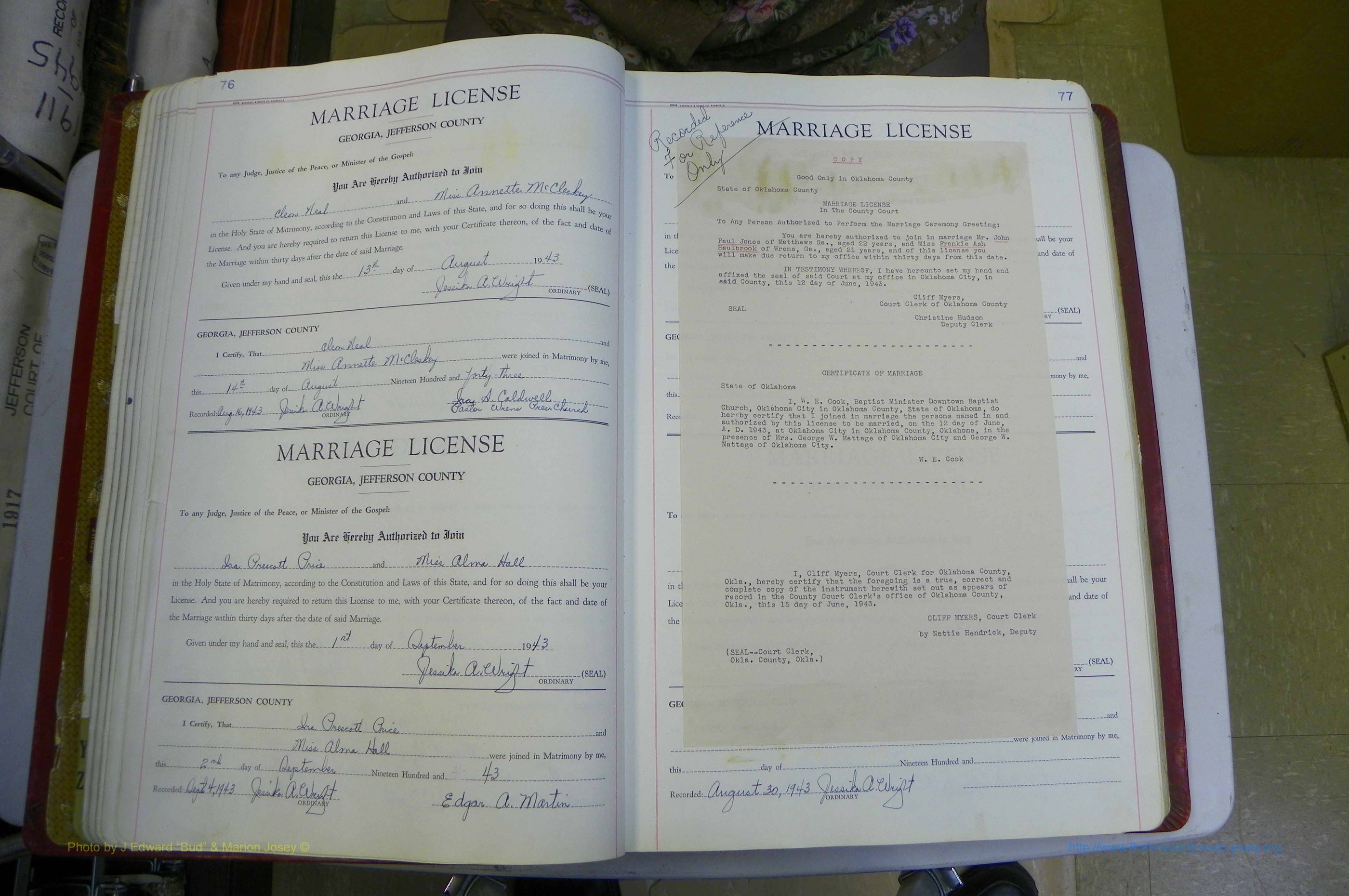 Jefferson Co, GA, Marriages Book D, 1941 - 1953, White (87).JPG