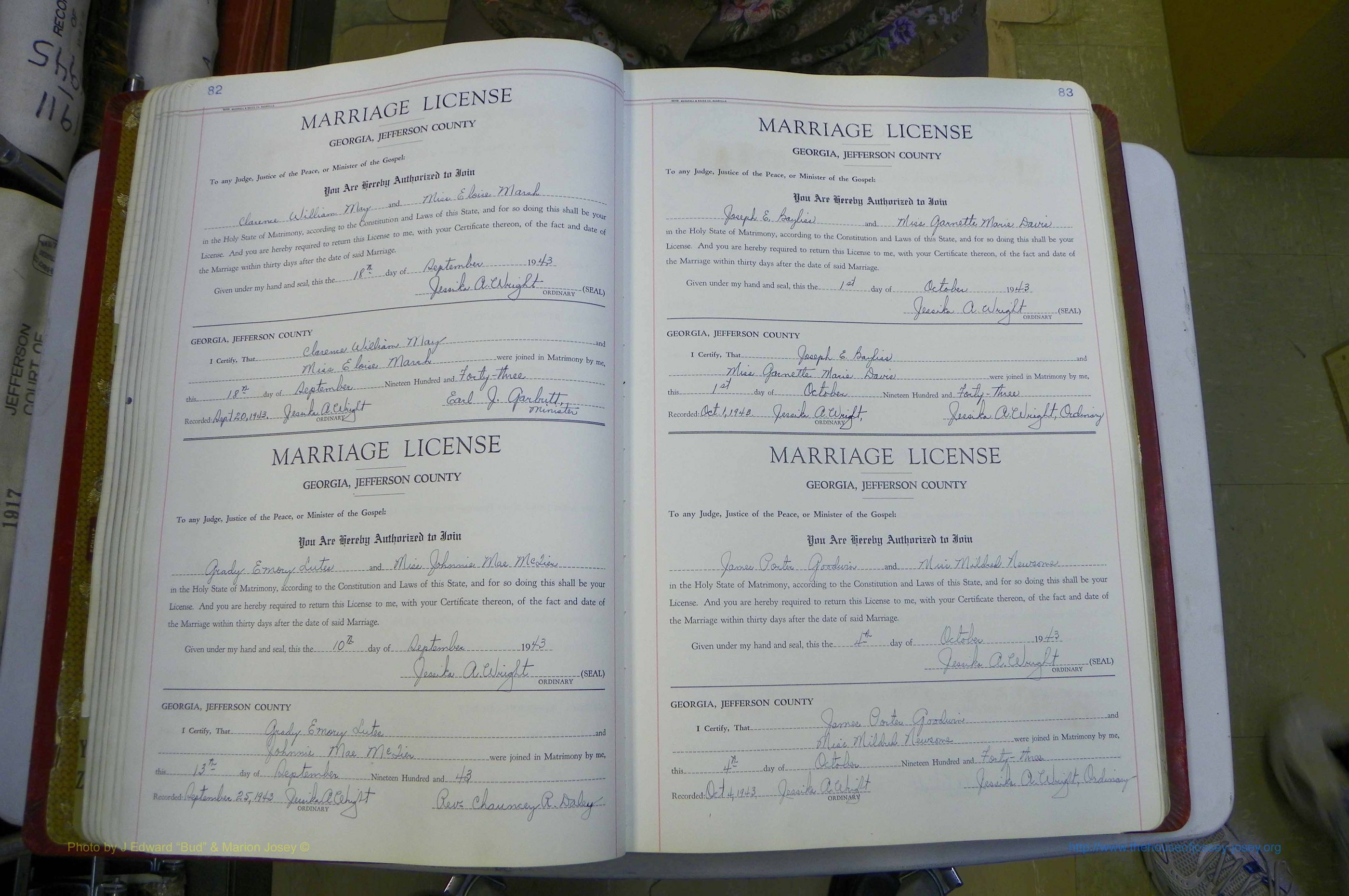 Jefferson Co, GA, Marriages Book D, 1941 - 1953, White (90).JPG