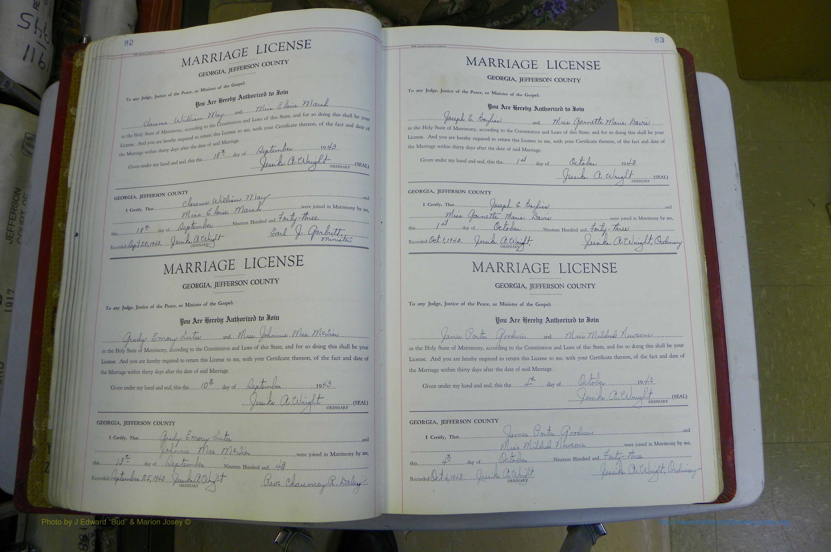 Jefferson Co, GA, Marriages Book D, 1941 - 1953, White (91).JPG