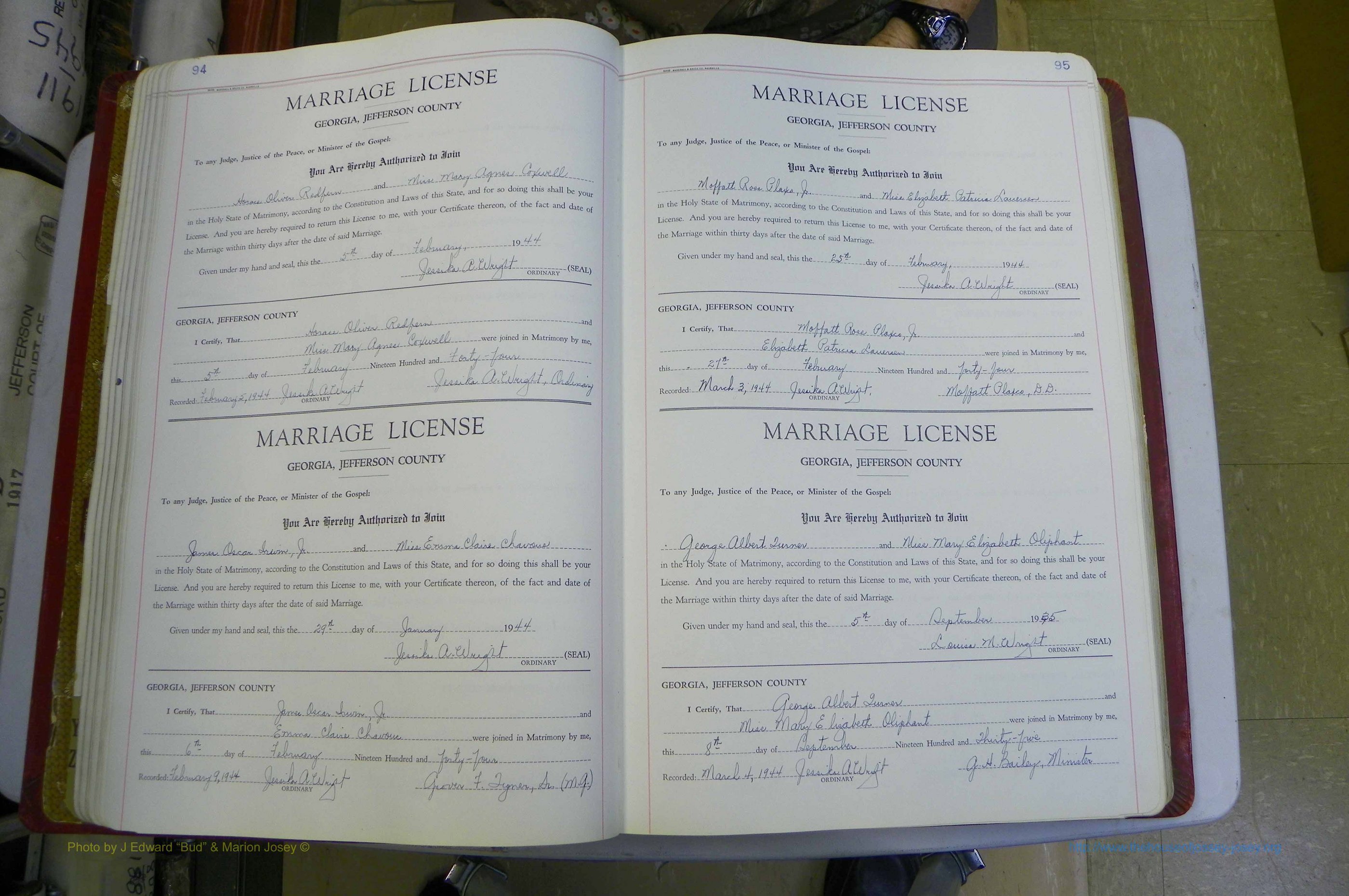 Jefferson Co, GA, Marriages Book D, 1941 - 1953, White (98).JPG