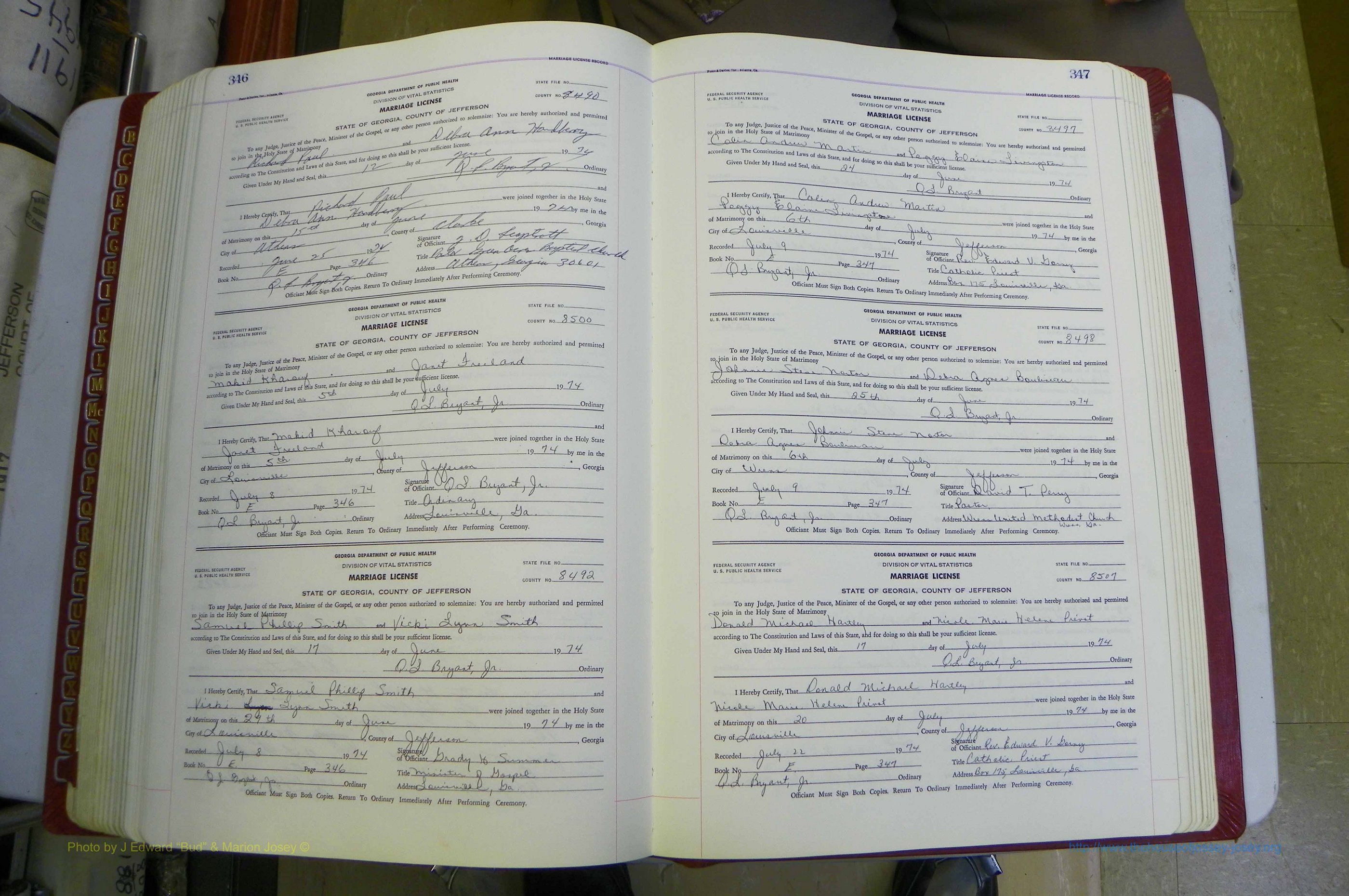 Jefferson Co, GA, Marriages Book E, 1952 - 1981, White (203).JPG