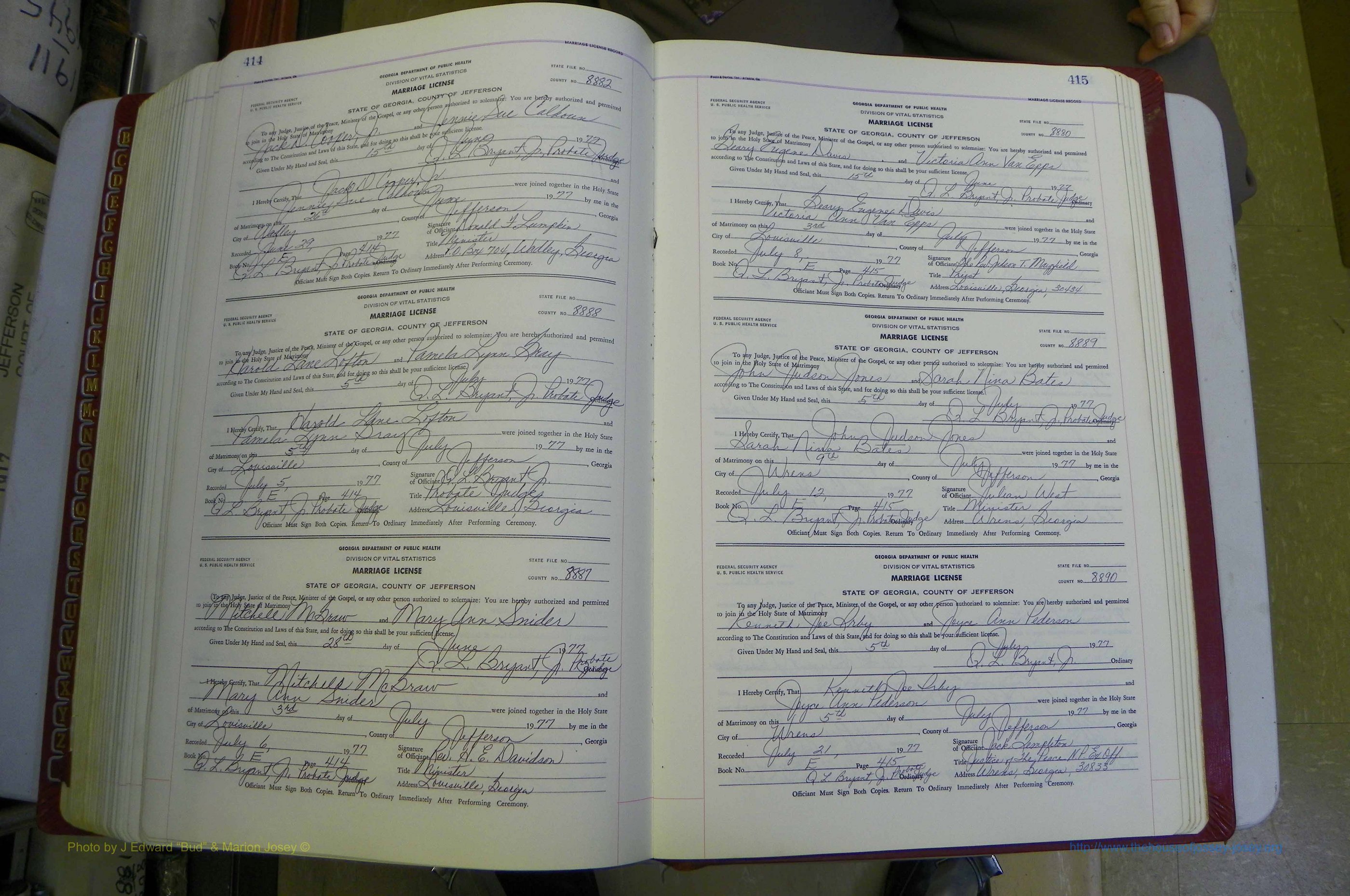 Jefferson Co, GA, Marriages Book E, 1952 - 1981, White (238).JPG