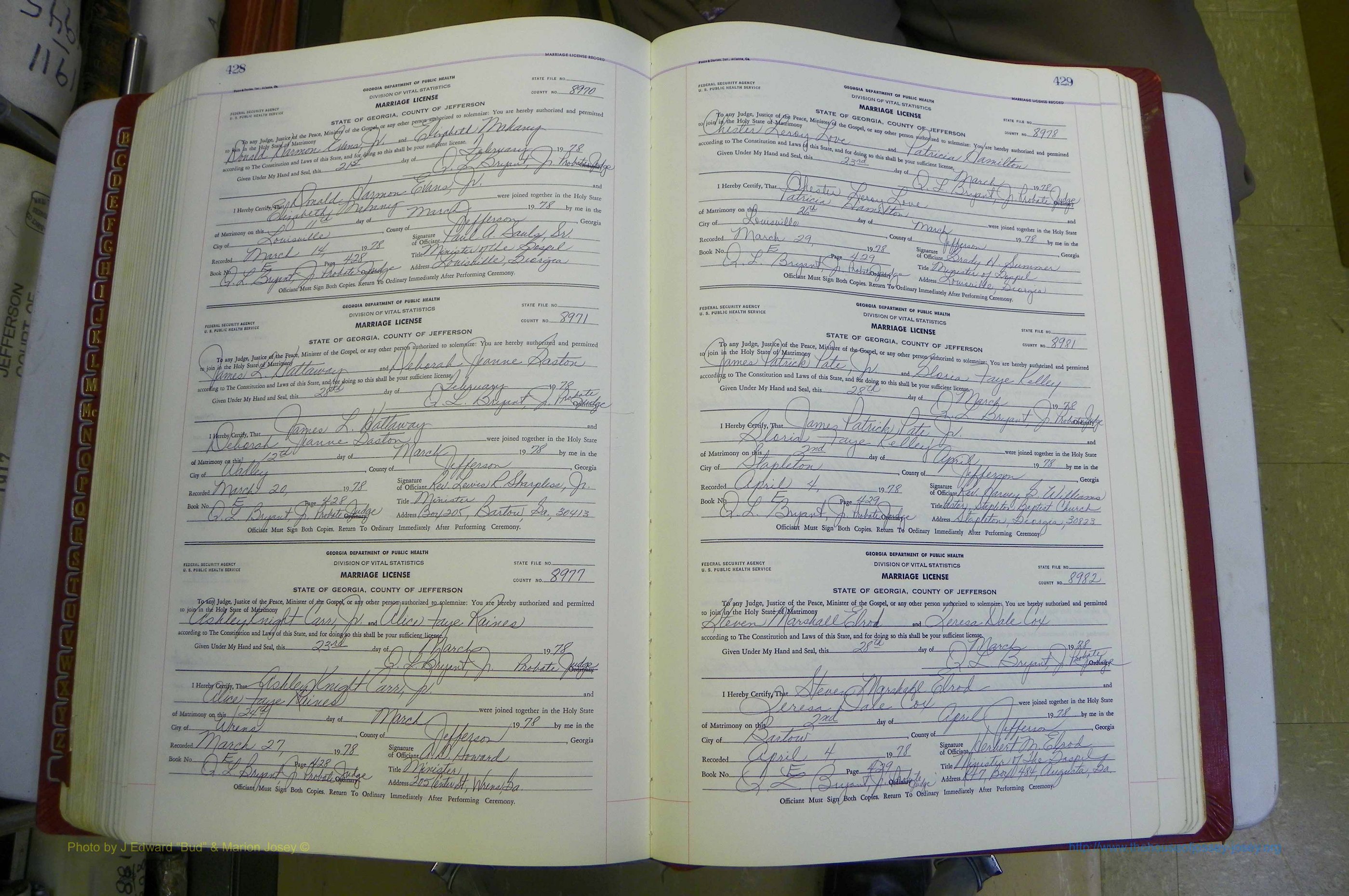 Jefferson Co, GA, Marriages Book E, 1952 - 1981, White (245).JPG