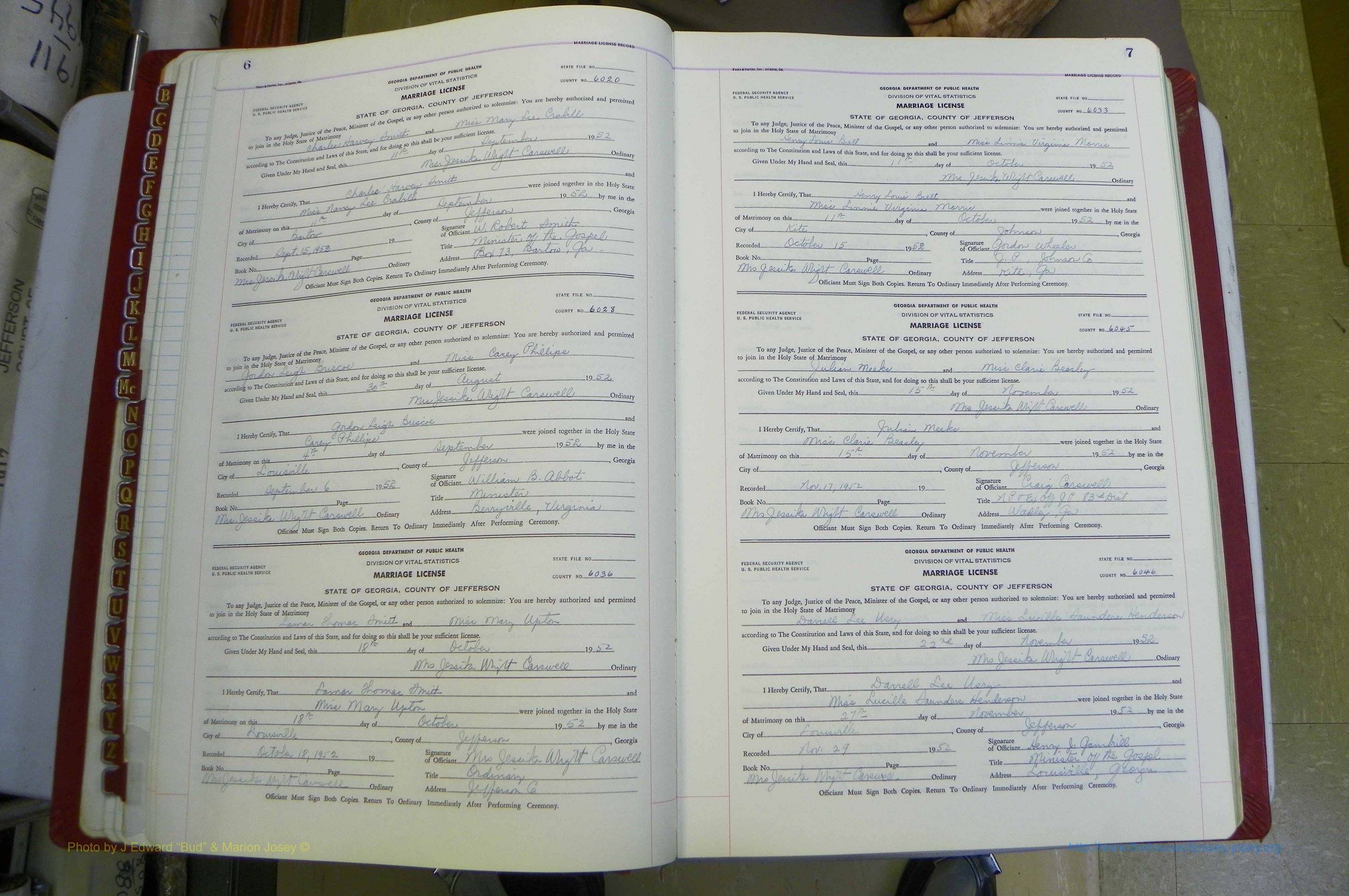 Jefferson Co, GA, Marriages Book E, 1952 - 1981, White (32).JPG