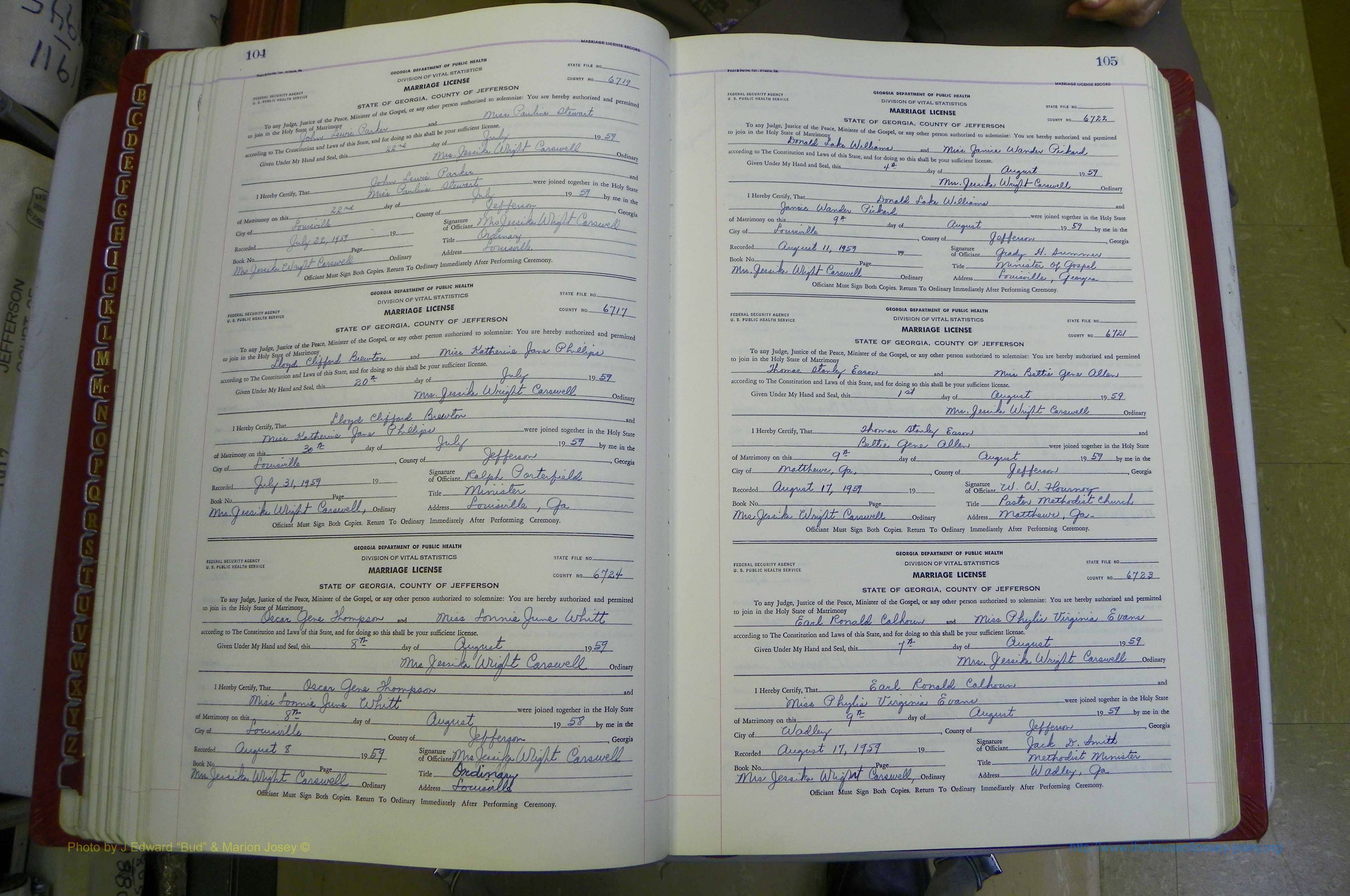 Jefferson Co, GA, Marriages Book E, 1952 - 1981, White (83).JPG