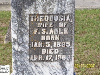 Able, Theodosia, Gantt City Cemetery, Gantt, Covington Co, AL 099.jpg