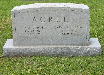 Acree, Jesse & Carrie Gresham, Magnolia Cemetery, Mobile Co, AL.jpg