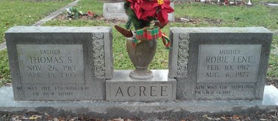 Acree, Thomas Sylvester & Robie Lane Hobson, Rose Hill Cem, Oceola Co, FL.jpeg