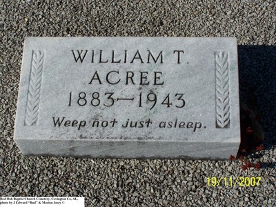 Acree, William Tom, Red Oak Baptist Church Cem, Covington Co, AL.jpg